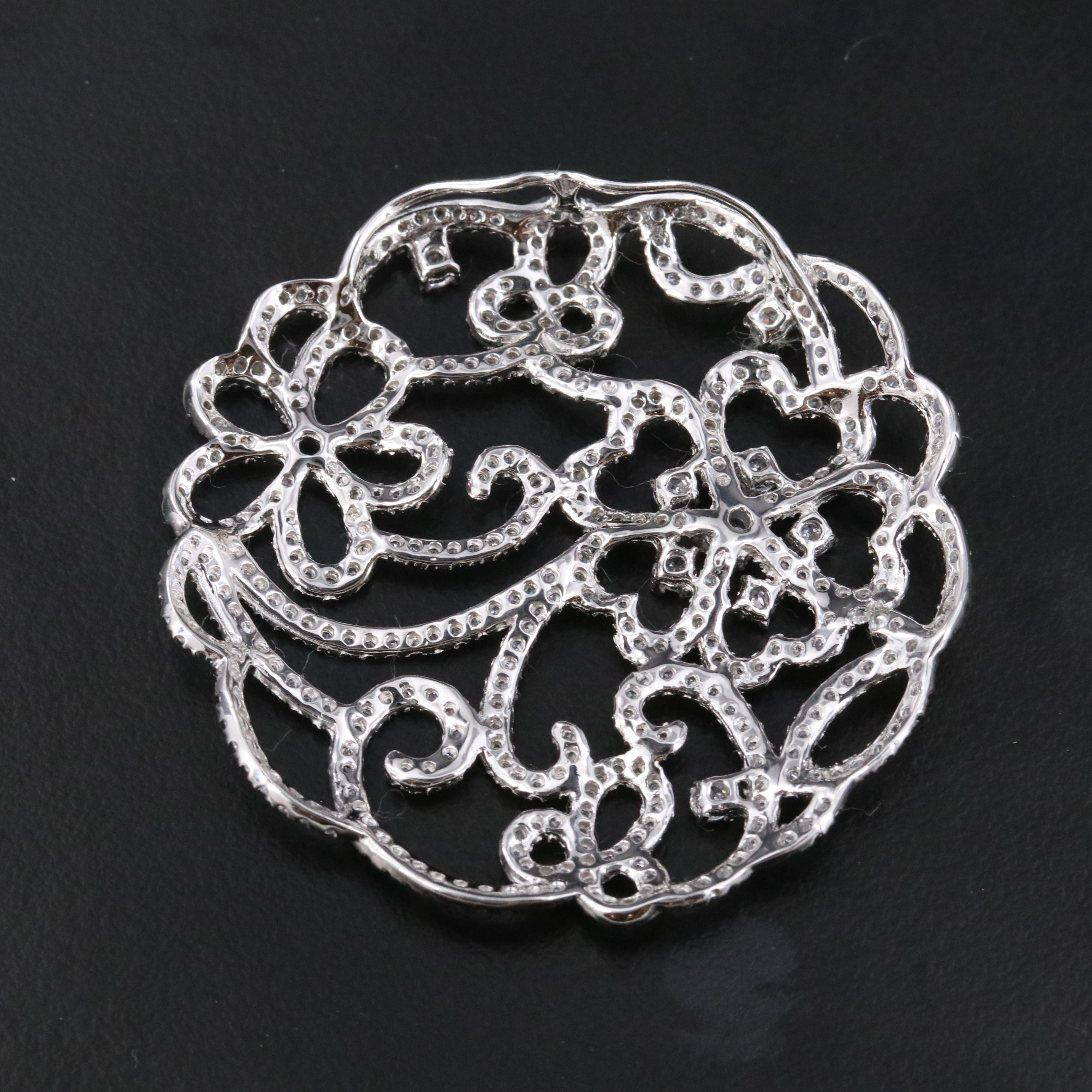 Sterling CZ Floral Pendant