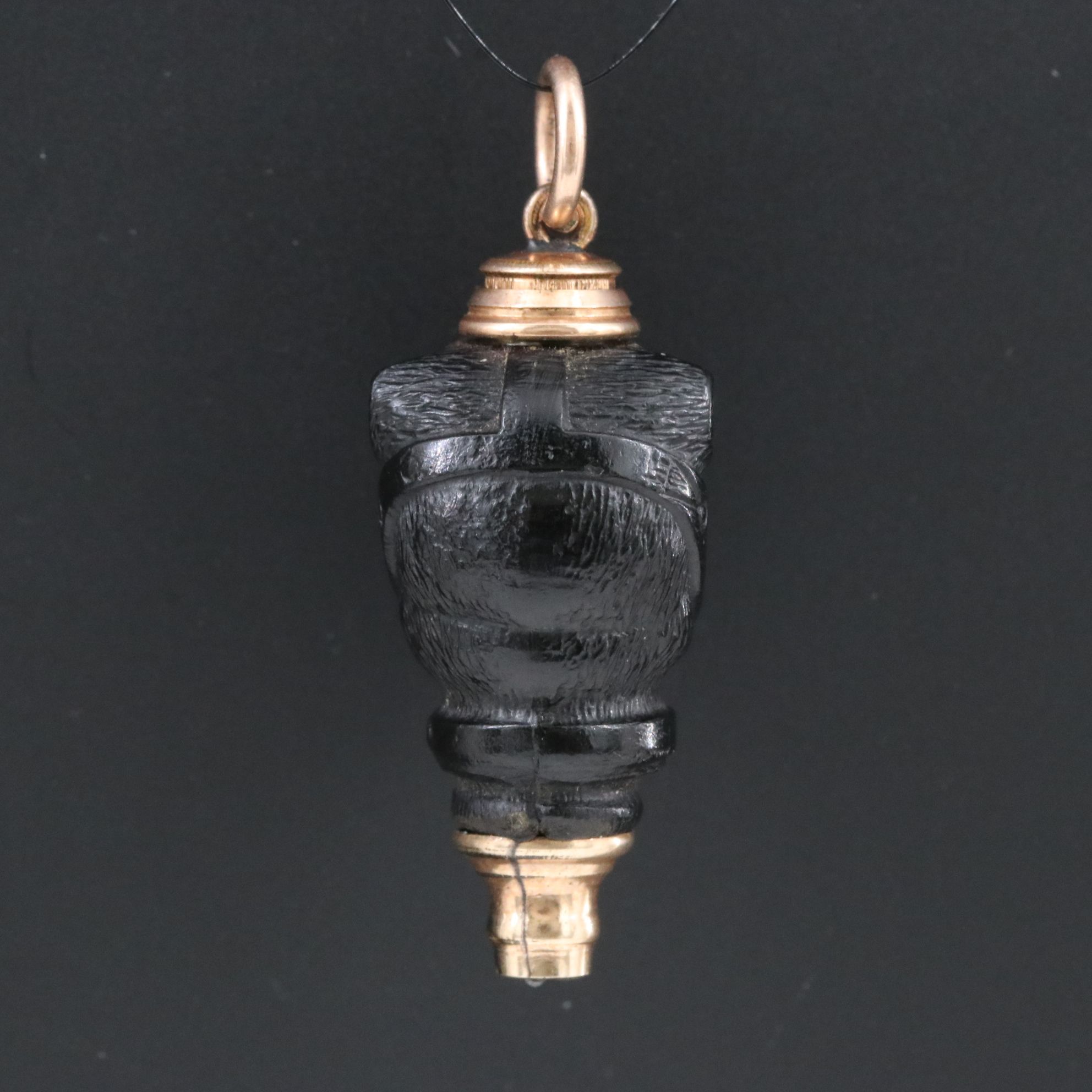 Antique Gold Filled Bulldog Retractable Mechanical Pencil Fob Charm Pendant