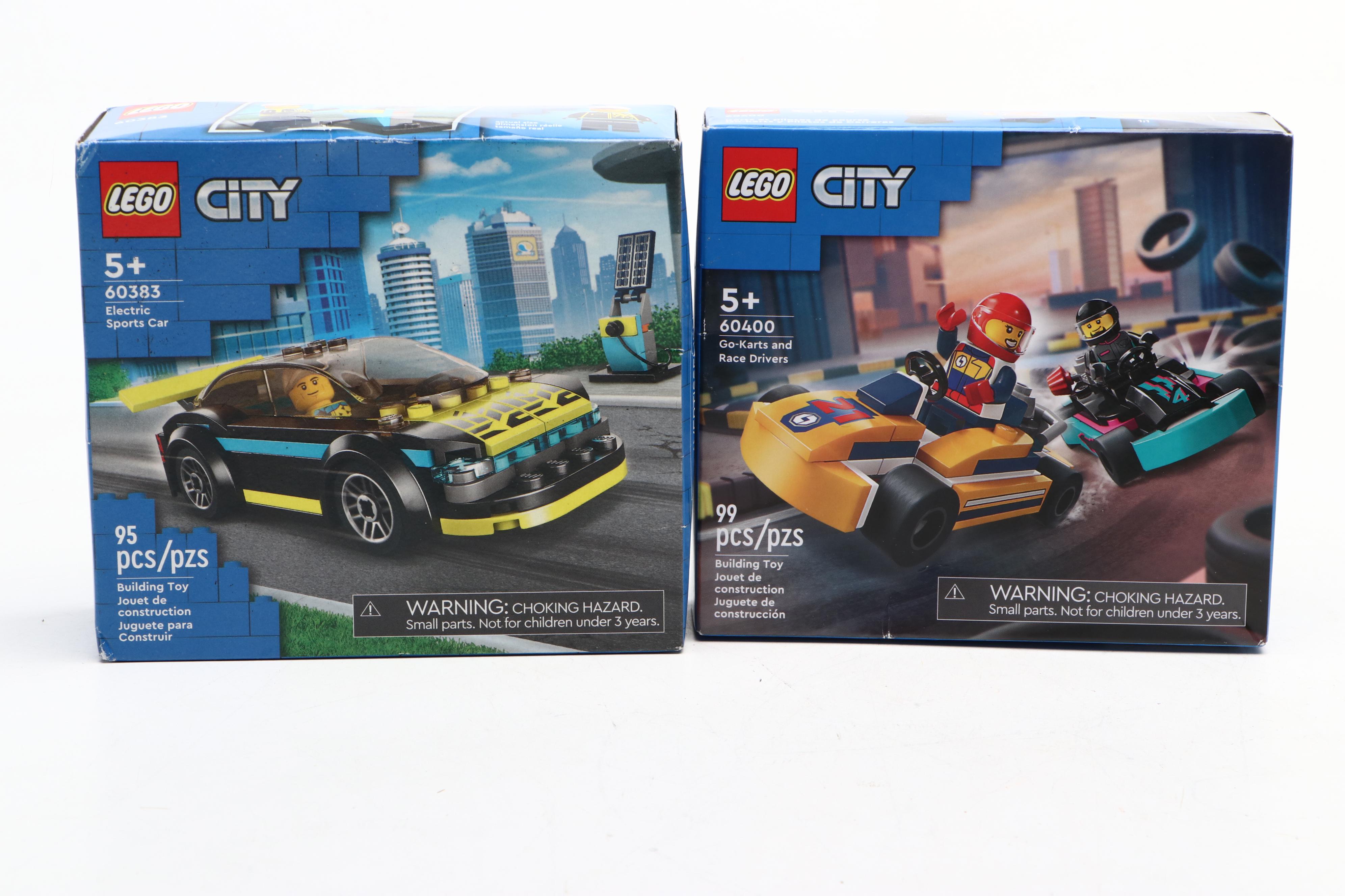 LEGO City "Car Transporter," "Electric Sports Car" and "Go-Karts" Building Sets