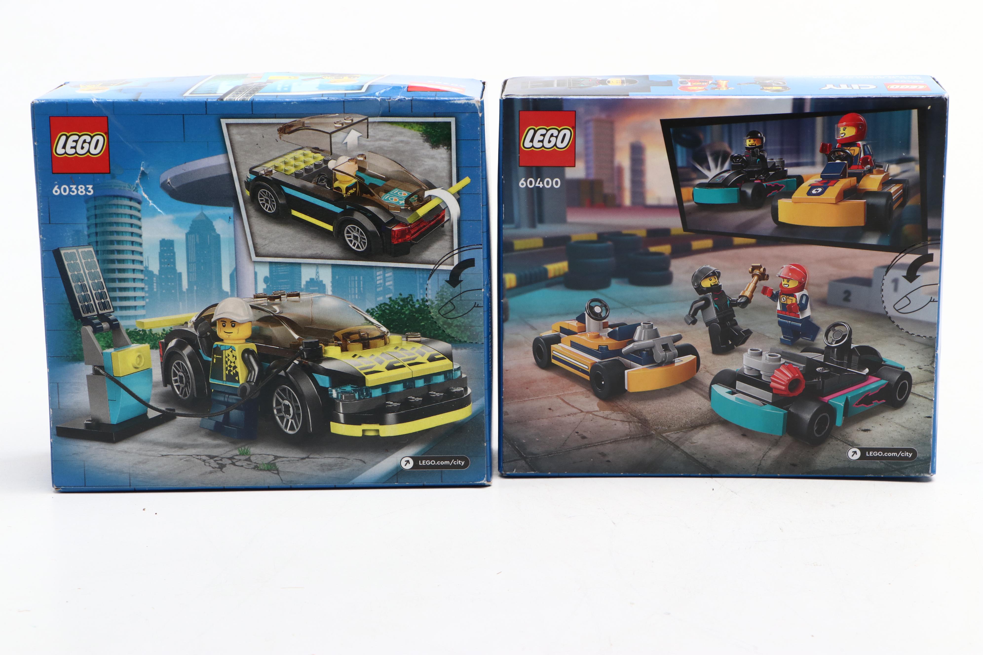 LEGO City "Car Transporter," "Electric Sports Car" and "Go-Karts" Building Sets