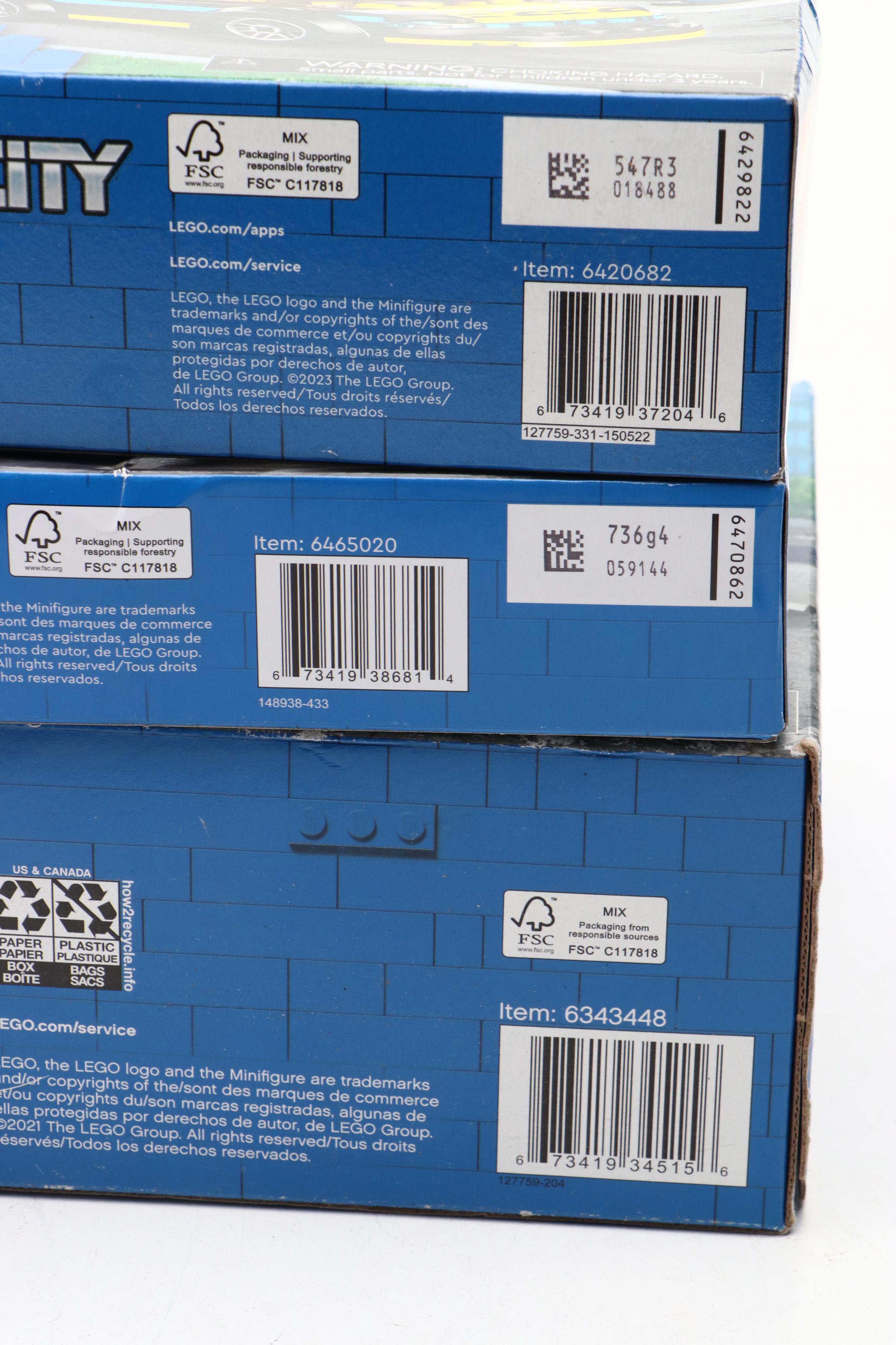 LEGO City "Car Transporter," "Electric Sports Car" and "Go-Karts" Building Sets