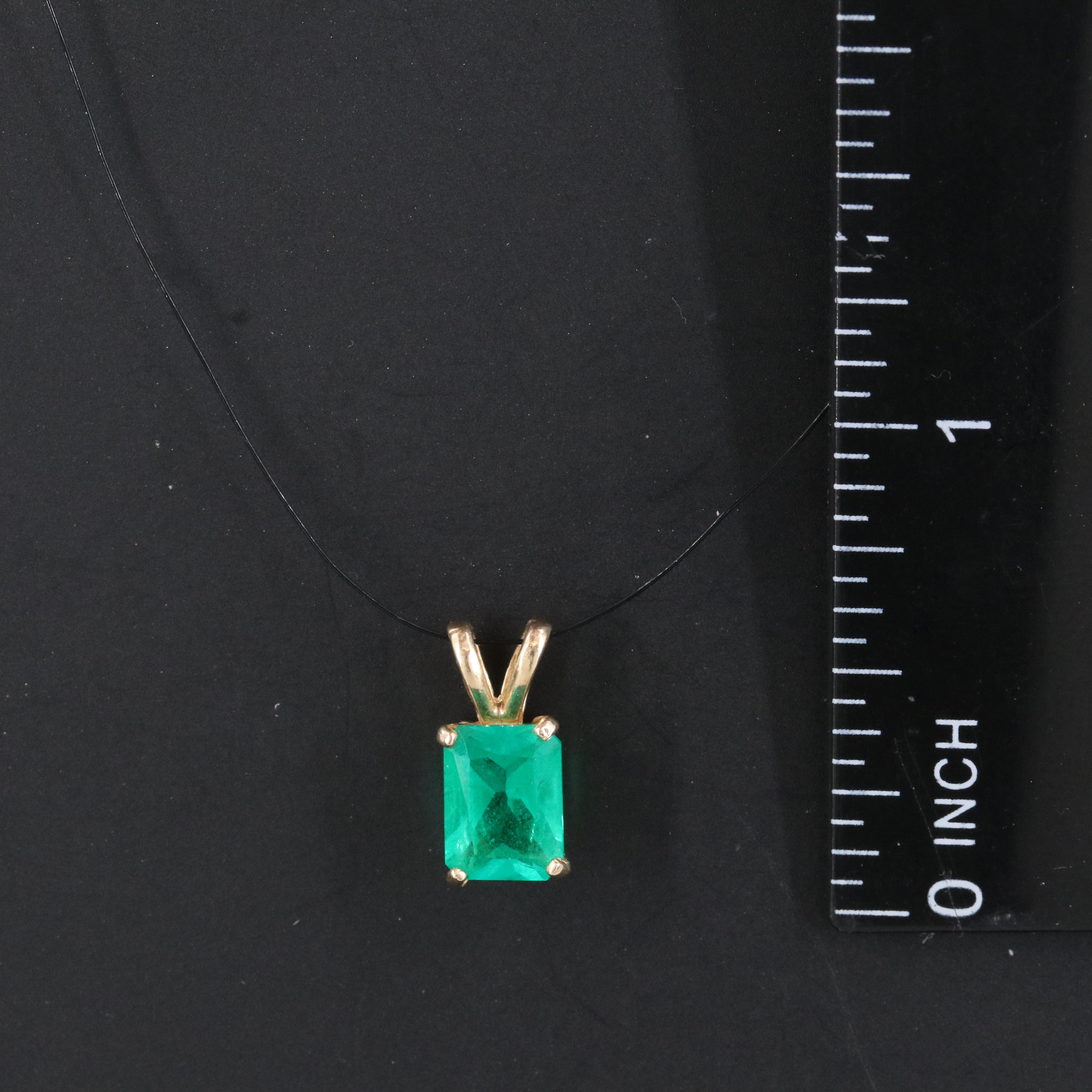 14K Emerald Pendant
