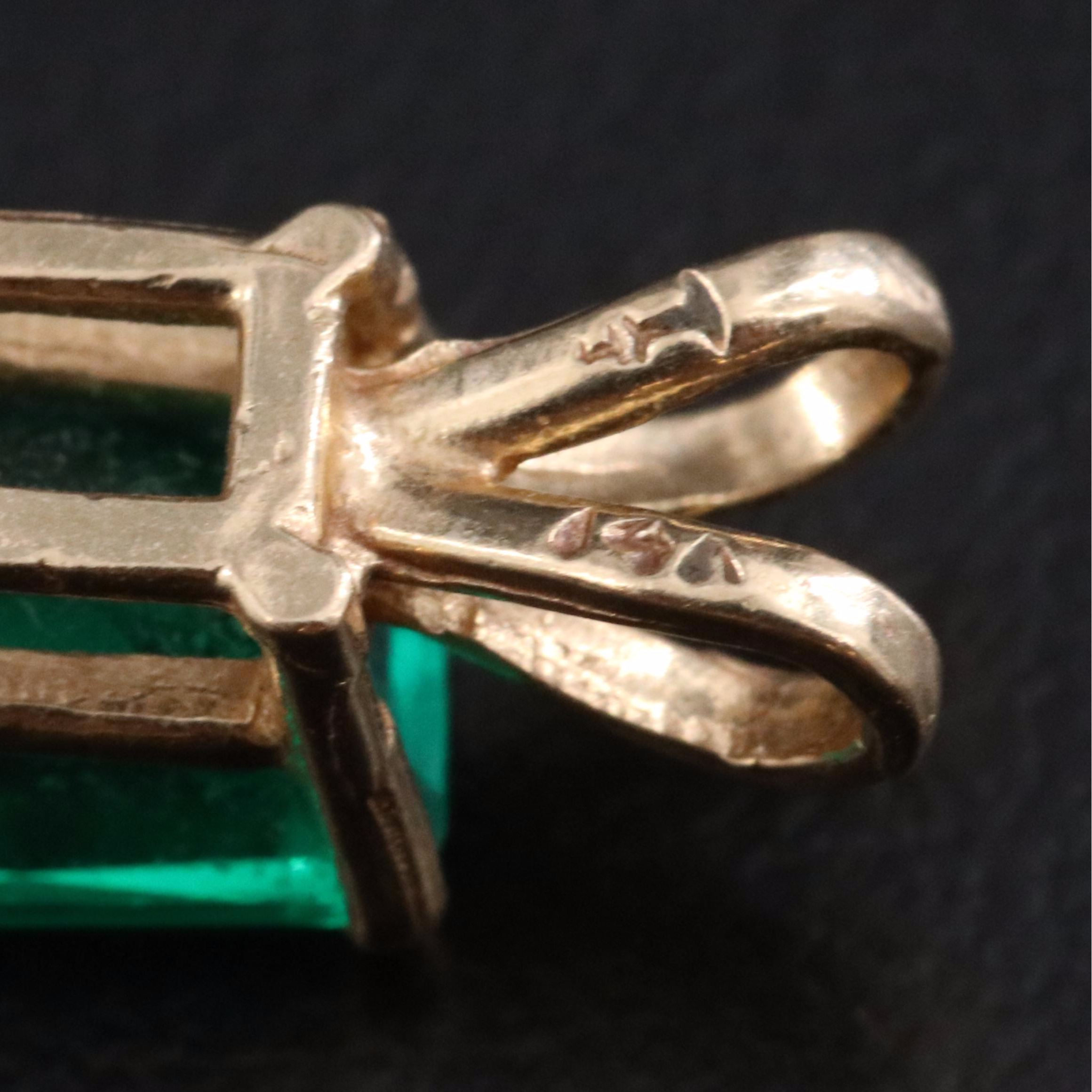 14K Emerald Pendant