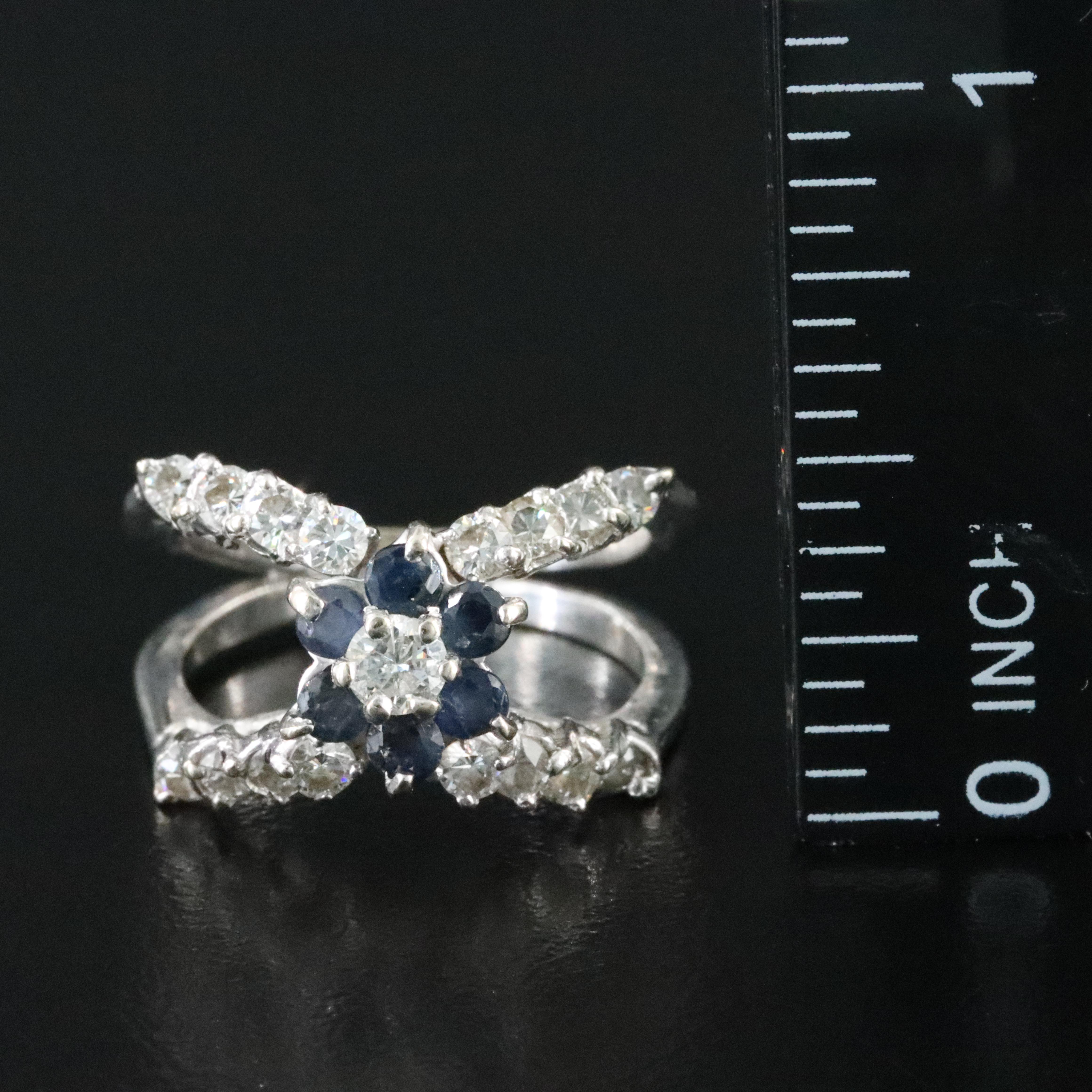 14K Sapphire and Diamond Ring