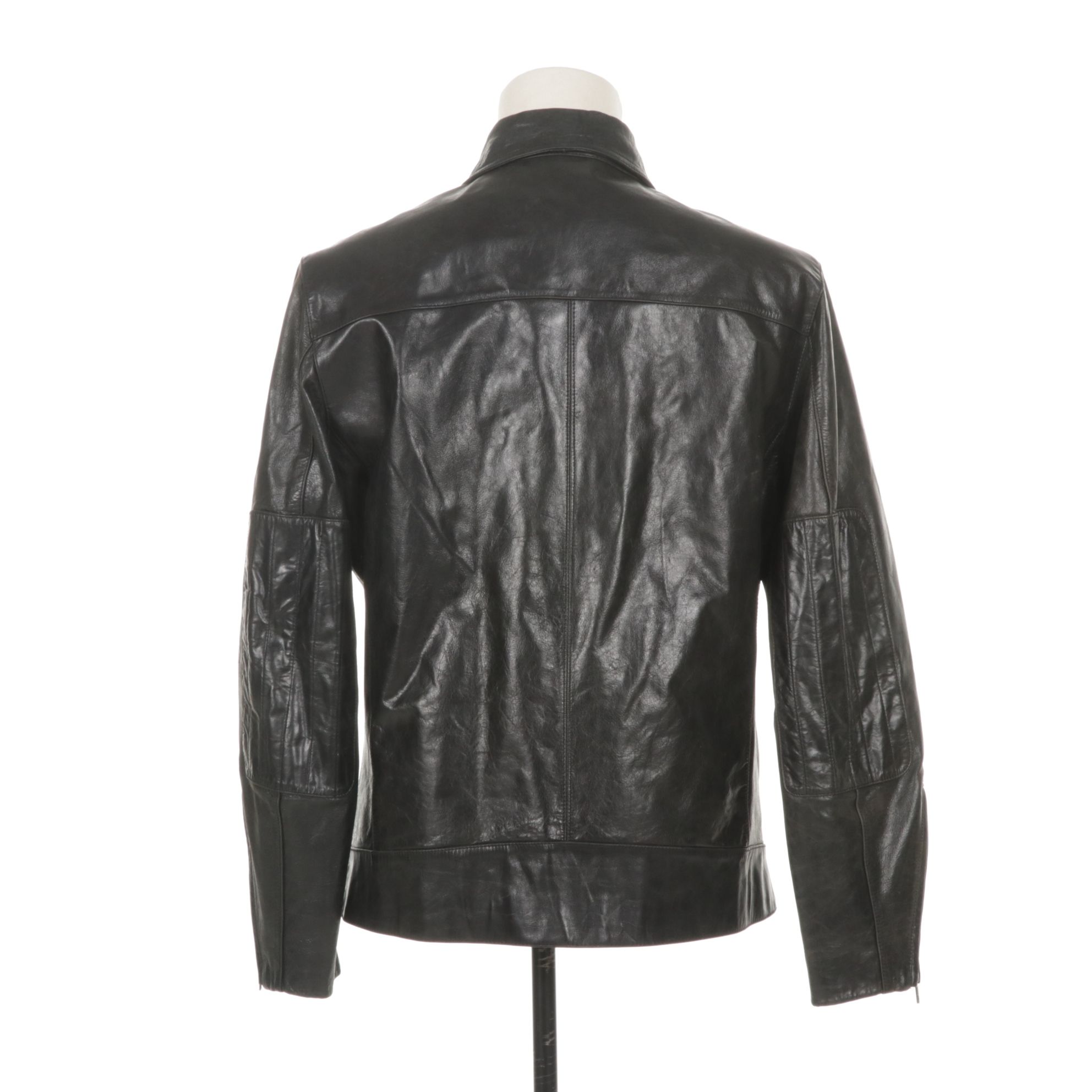 INC International Concepts Leather Asymmetrical Moto Jacket