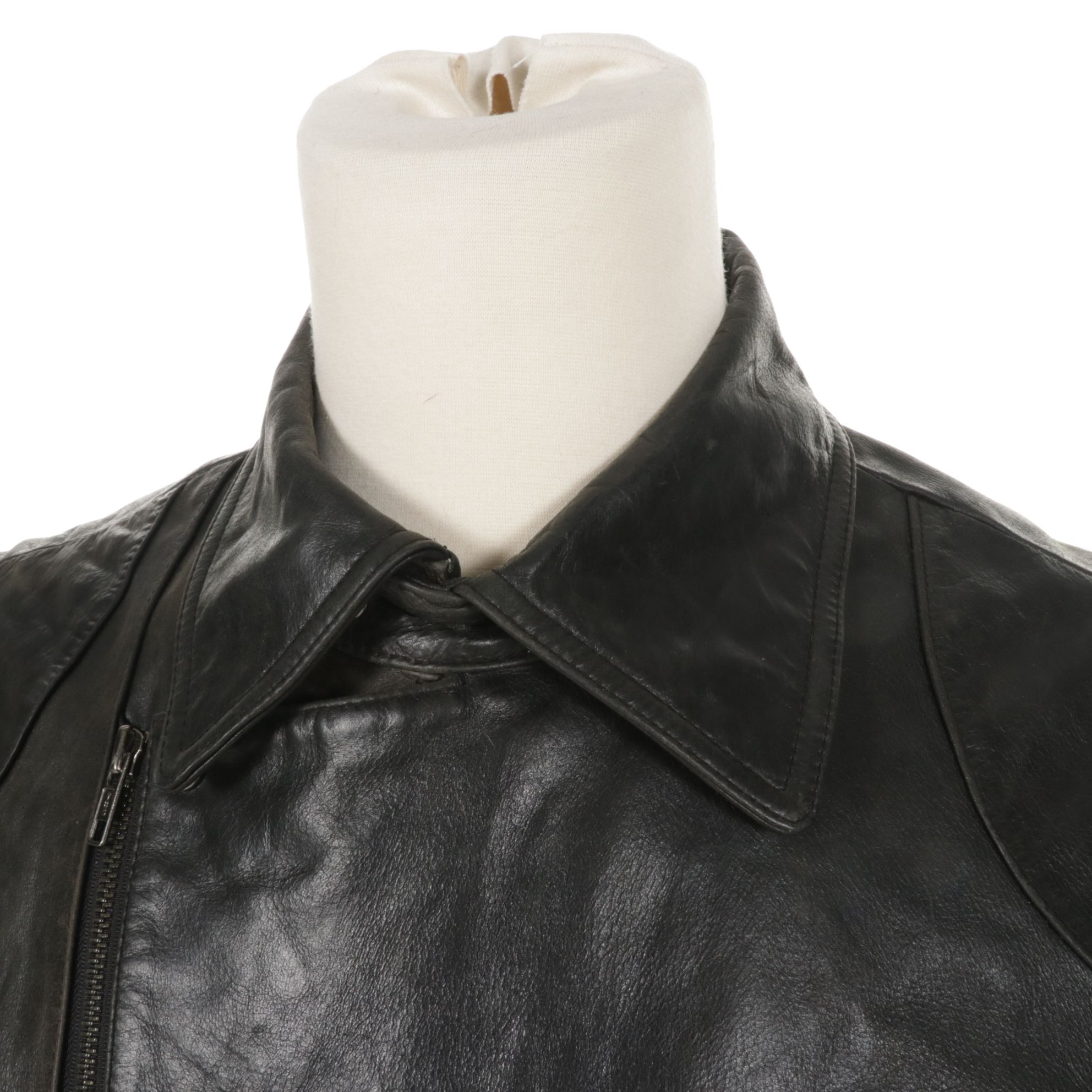 INC International Concepts Leather Asymmetrical Moto Jacket