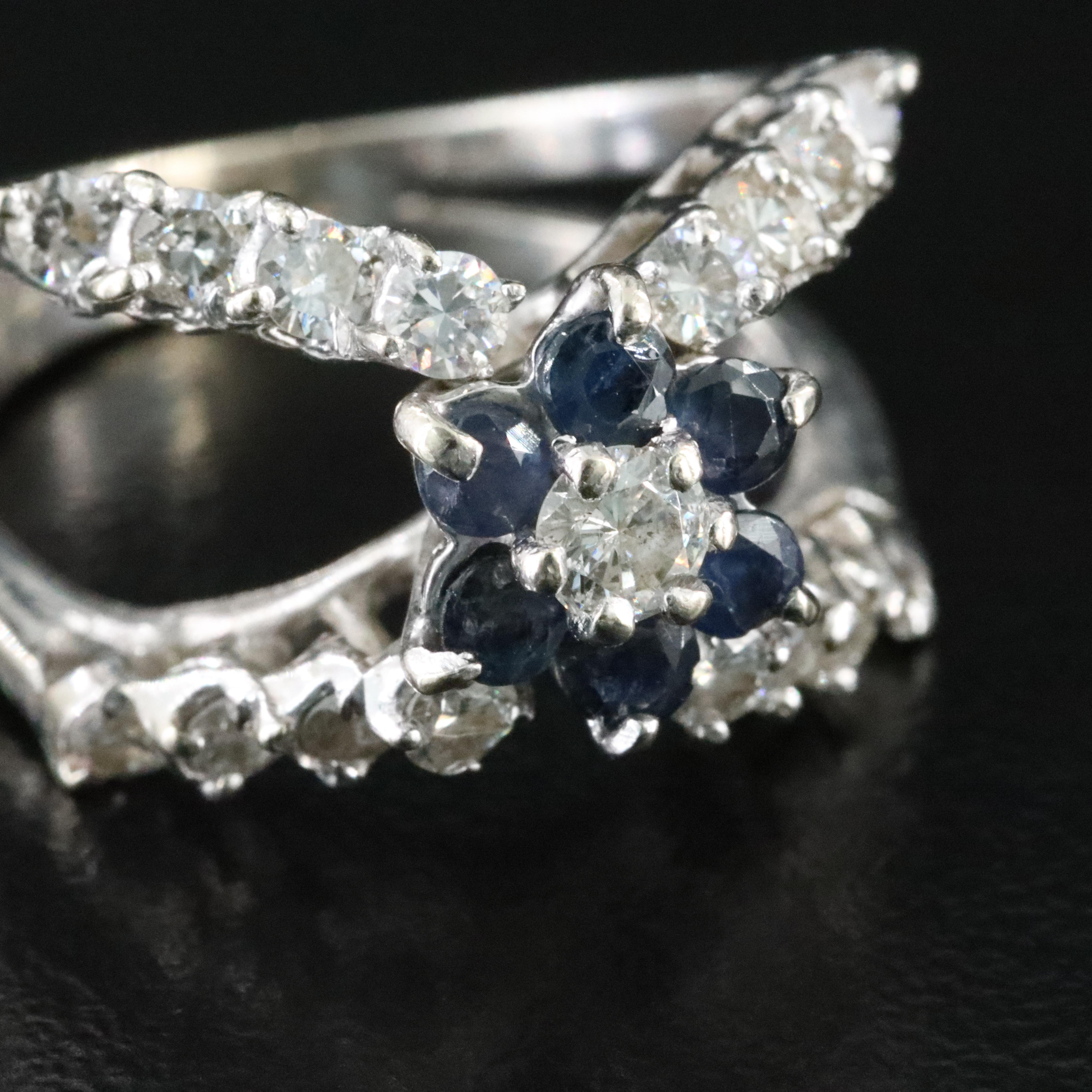 14K Sapphire and Diamond Ring