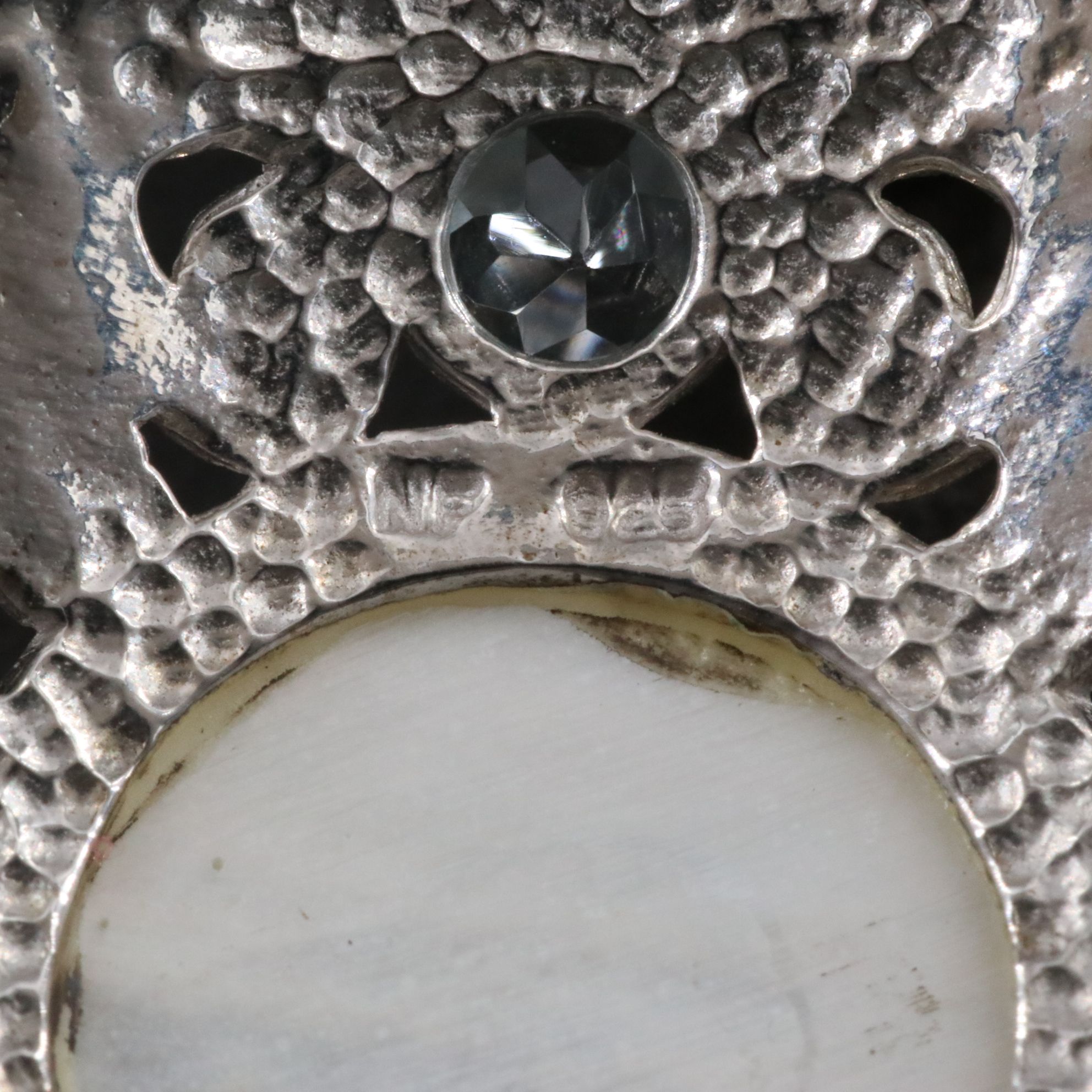 Sterling Mother-of-Pearl and Topaz Enhancer Pendant