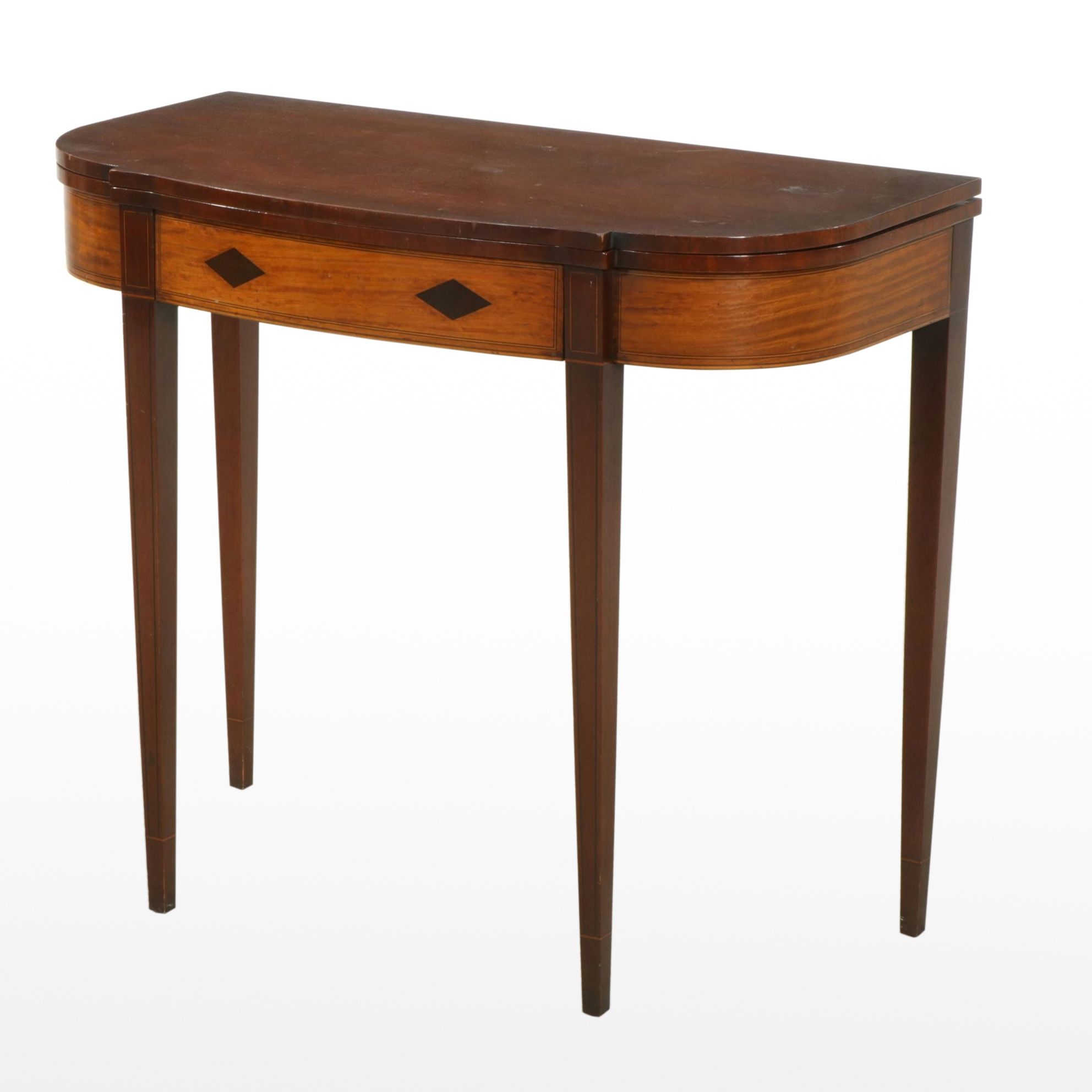 Dauler-Close Furniture Hepplewhite Style Mahogany Flip-Top Games Table