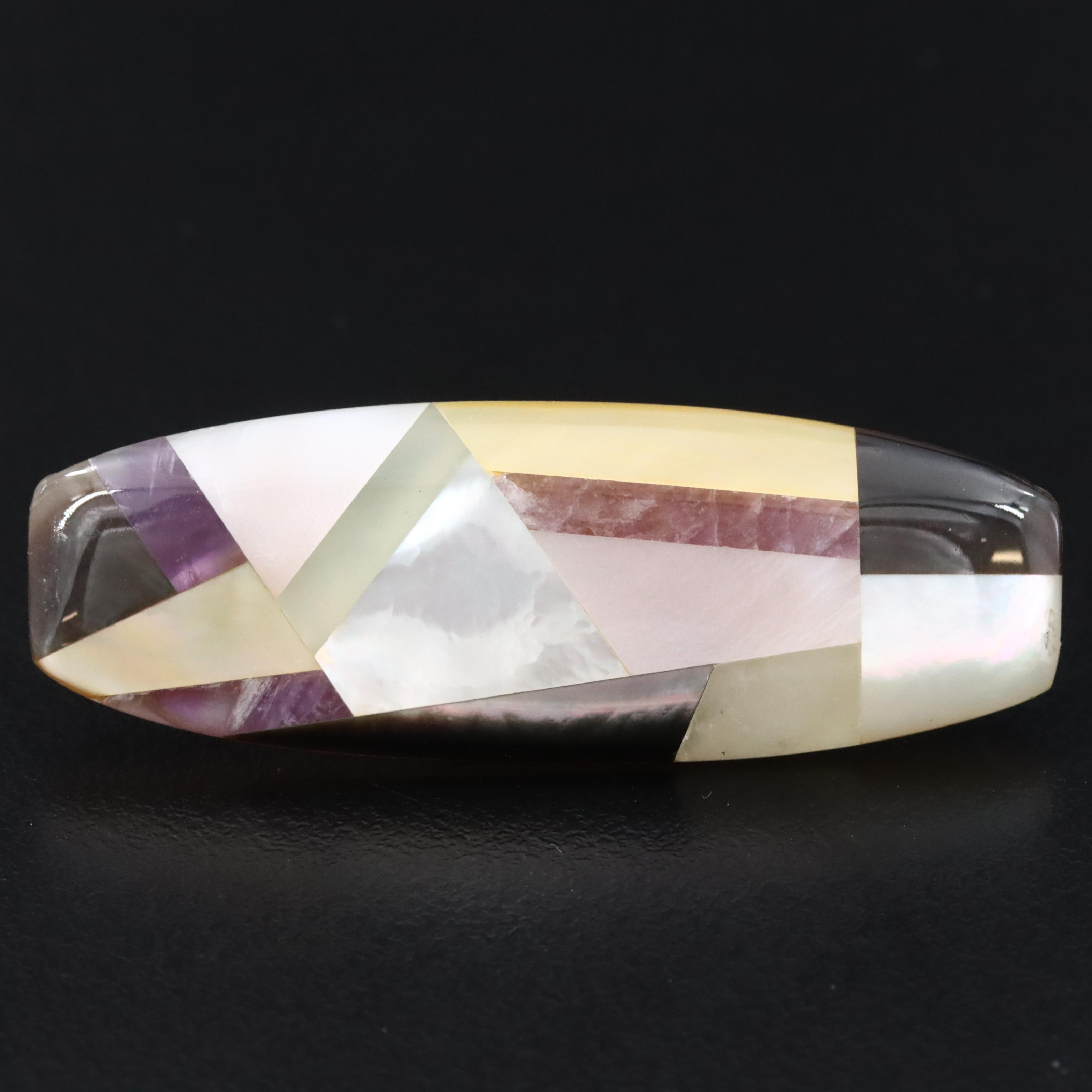 Loose Assembled Stone Including Mother-of-Pearl, Amethyst and Agate