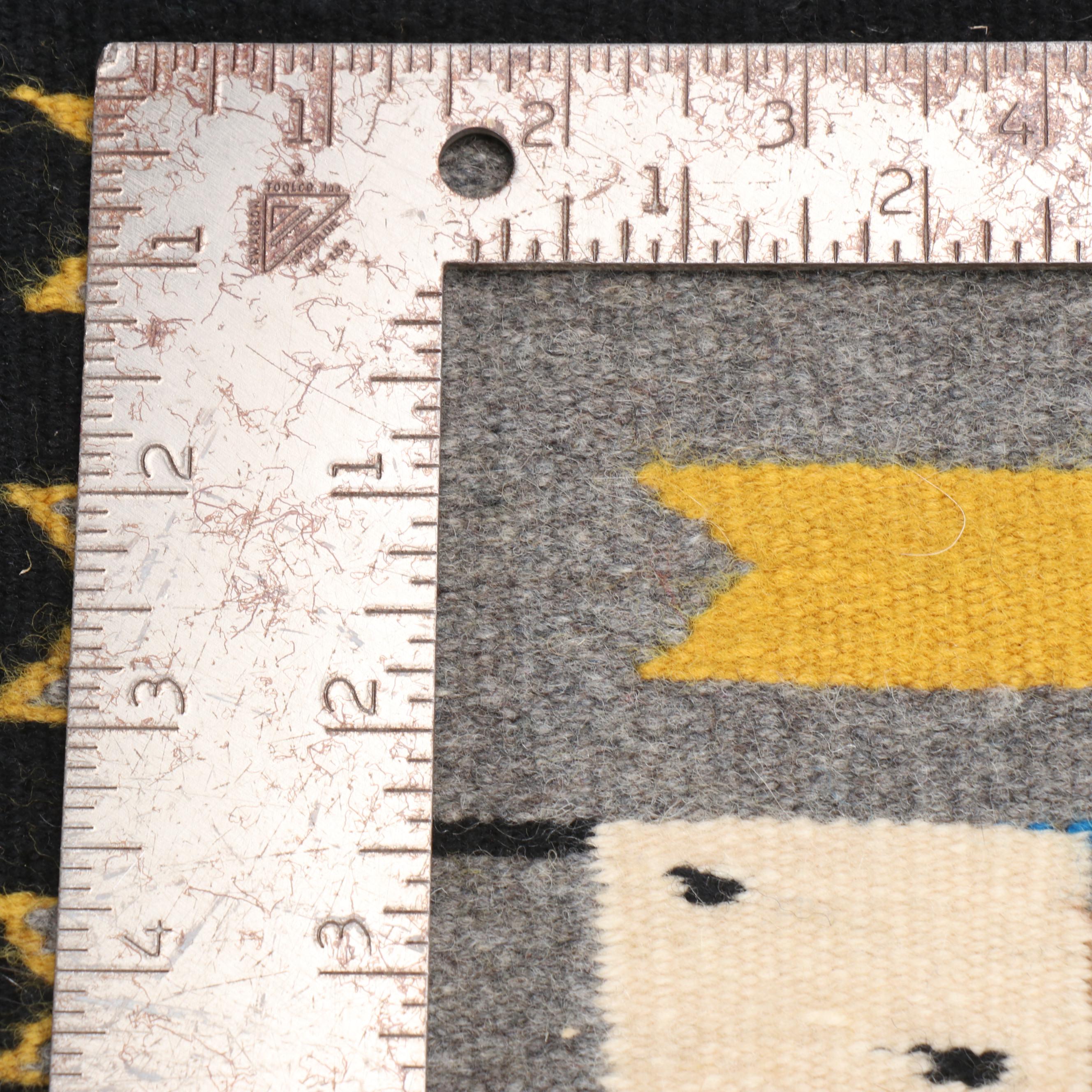 2' x 2'4 Handwoven Navajo Diné "Yei" Accent Rug