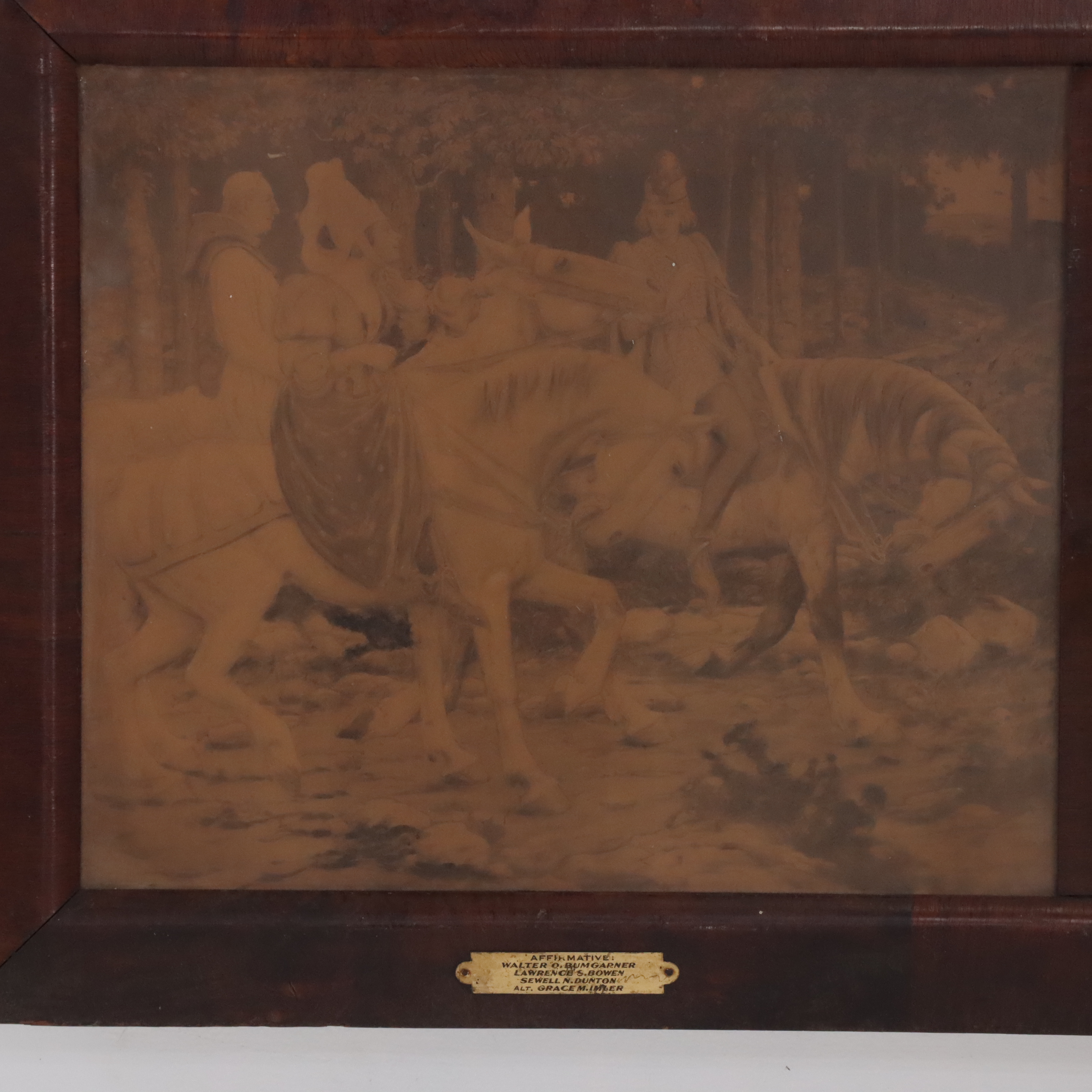 After Robert Van Vorst Sewell Lithograph Triptych of Medieval Procession, 1906