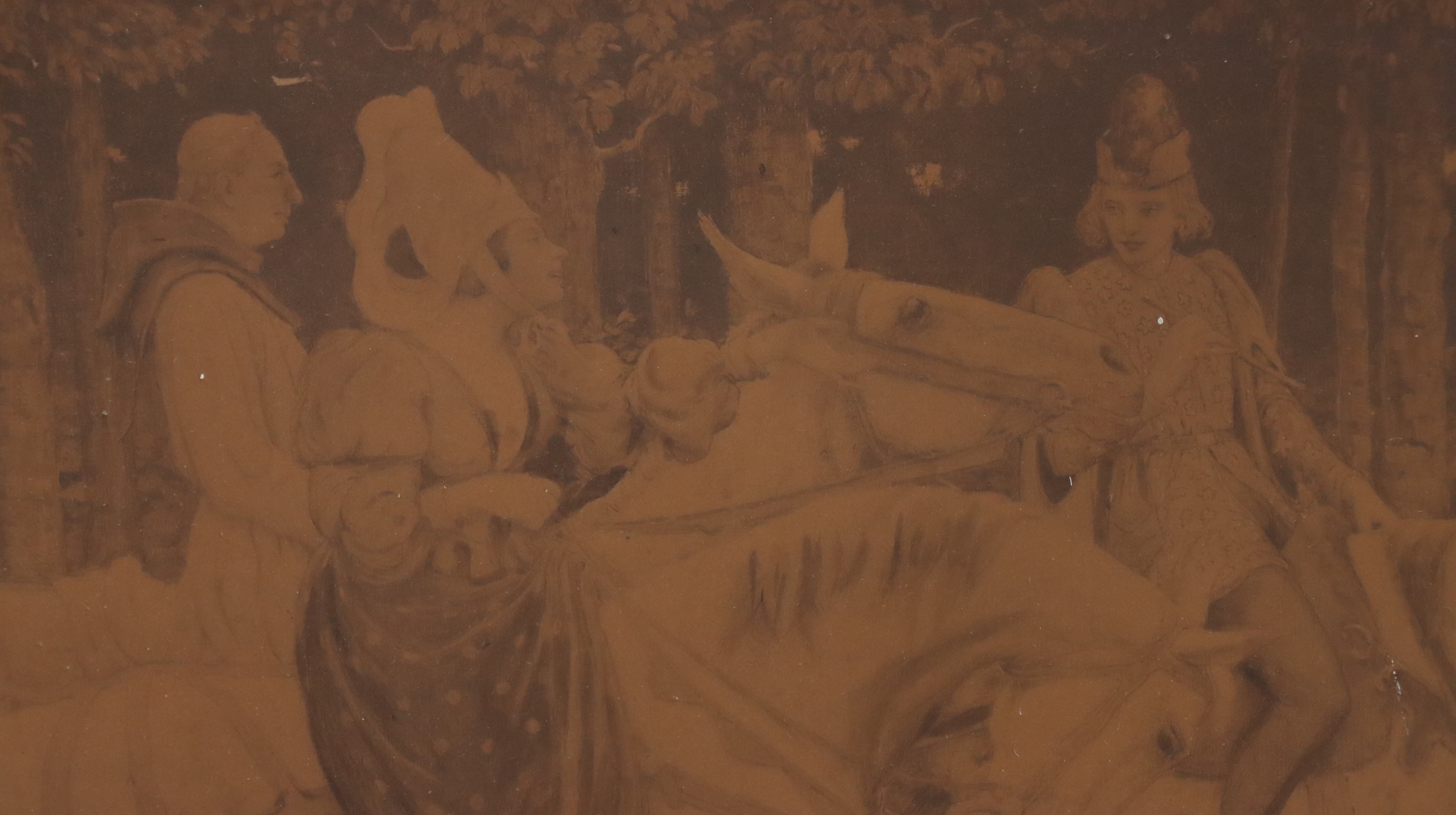 After Robert Van Vorst Sewell Lithograph Triptych of Medieval Procession, 1906