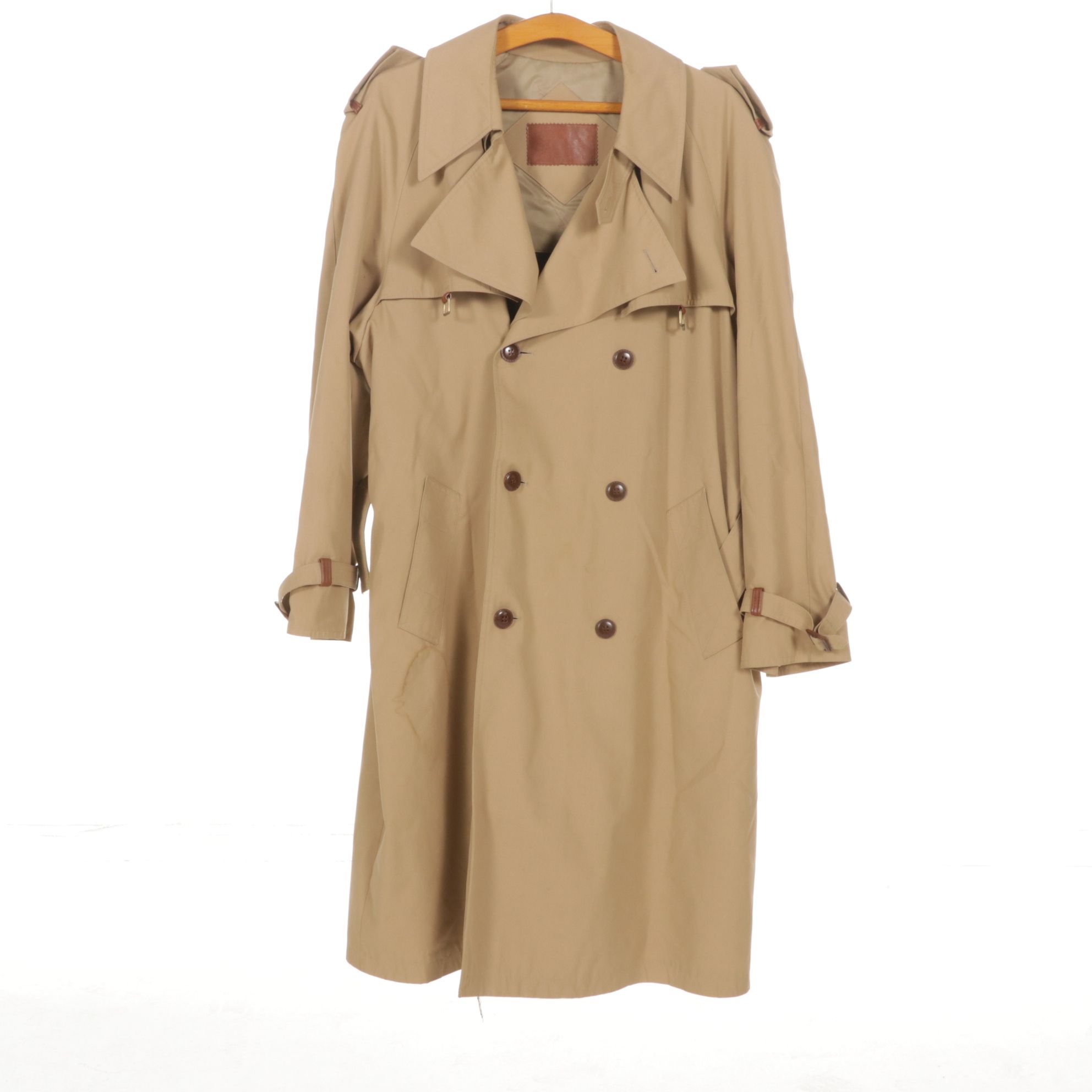 Etienne Aigner Double-Breasted Trench Coat & Towncraft Plaid Trench, 1970s