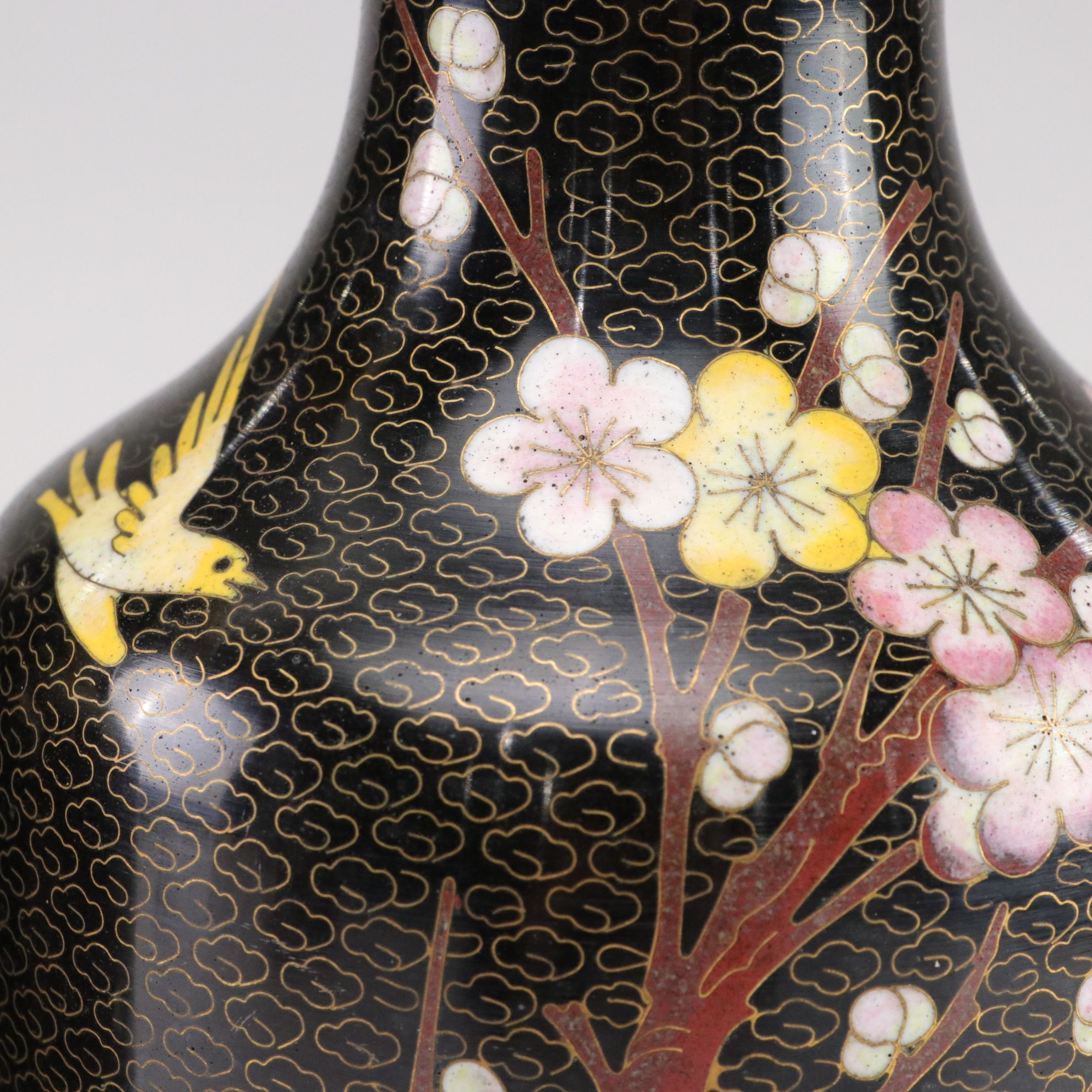 Chinese Cloisonné Plum Blossom Vases & More