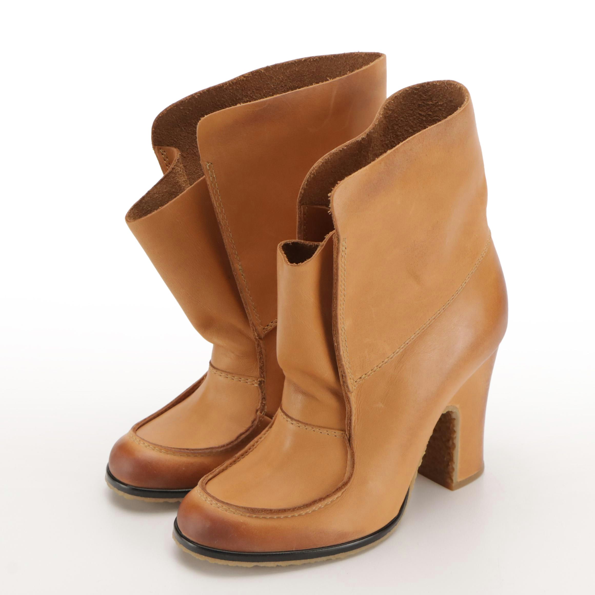 Maison Martin Margiela Ankle Boots in Natural Leather with Box