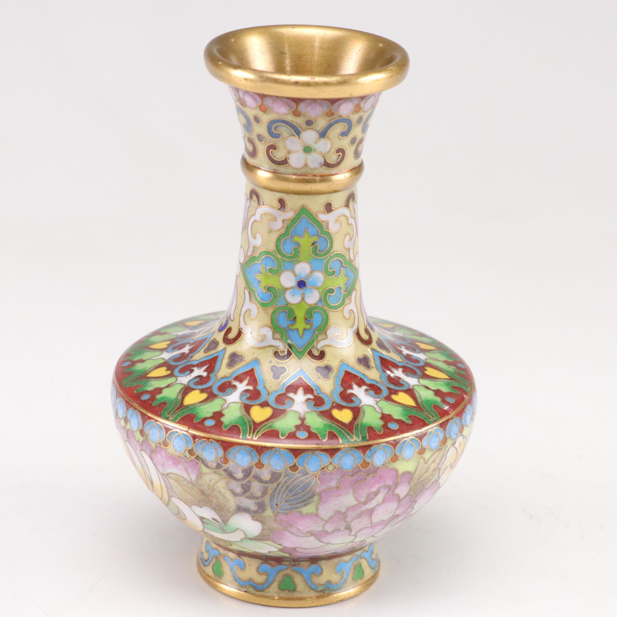 Chinese Cloisonné Plum Blossom Vases & More
