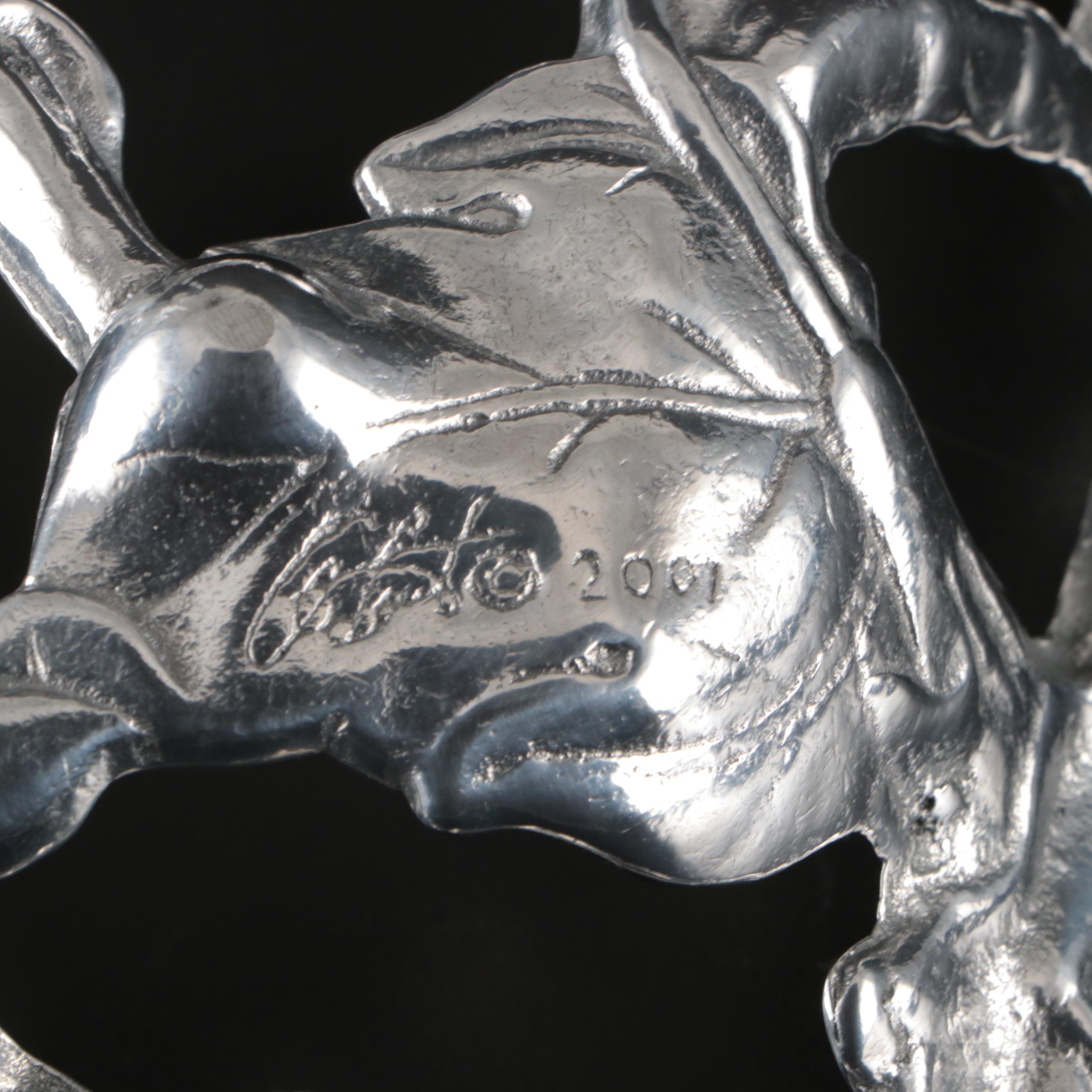 Arthur Court Aluminum Butterfly Tray and Casserole Holder