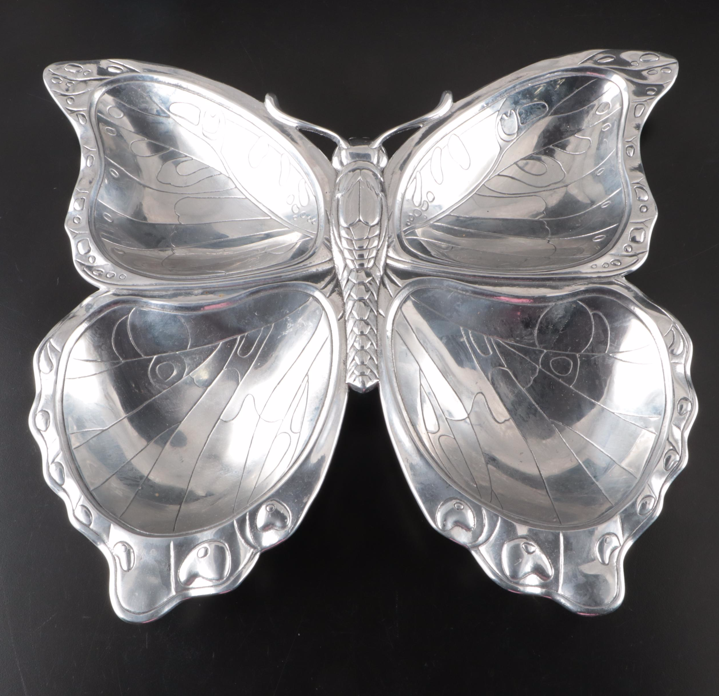Arthur Court Aluminum Butterfly Tray and Casserole Holder