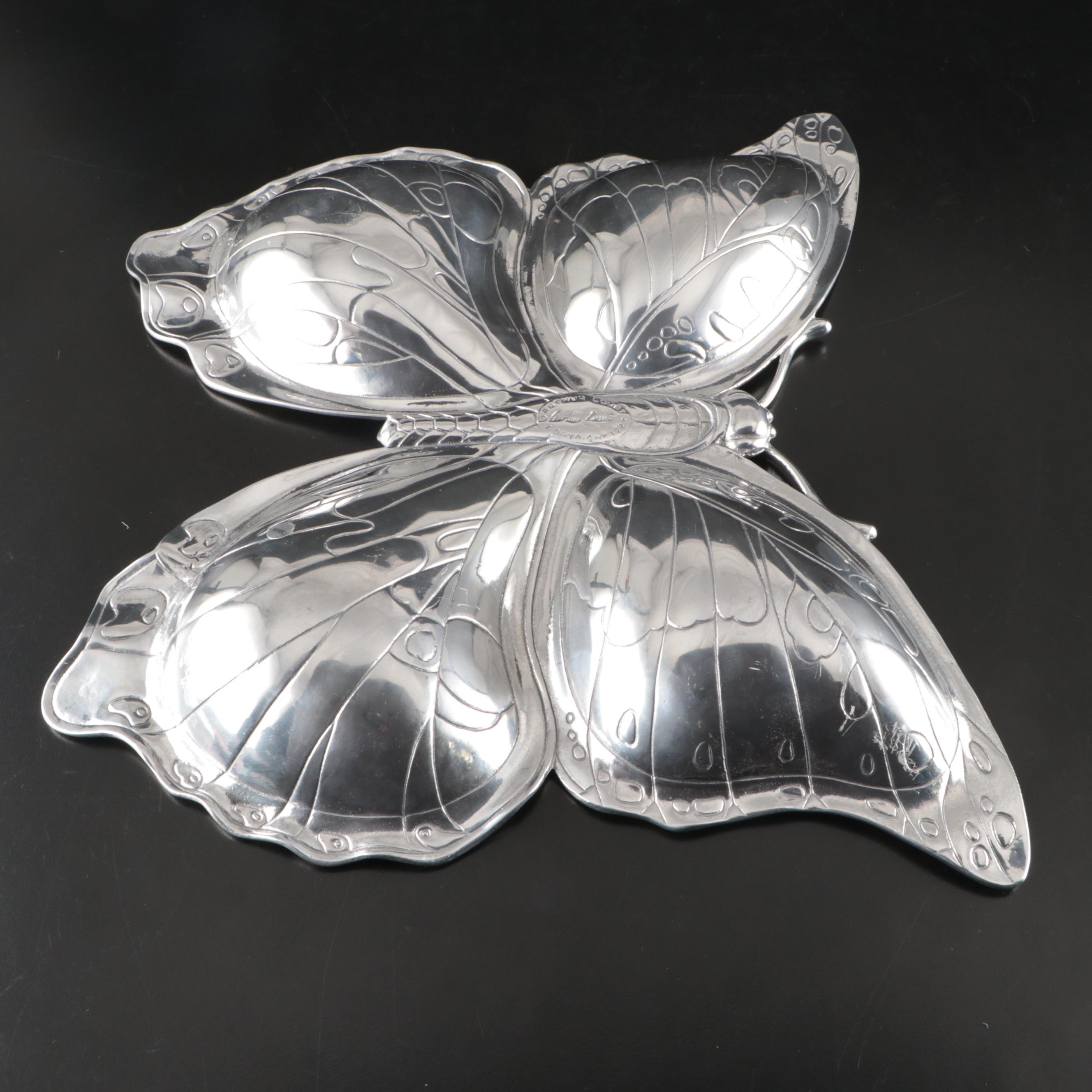 Arthur Court Aluminum Butterfly Tray and Casserole Holder