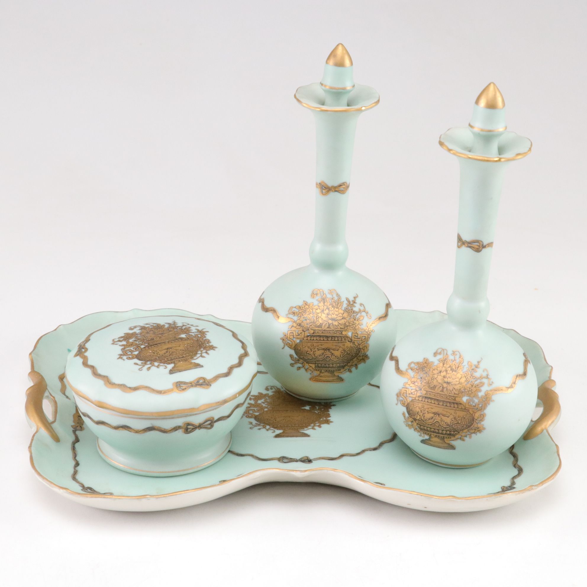 Ardalt Robins Egg Blue Porcelain Vanity Tray, Box & More