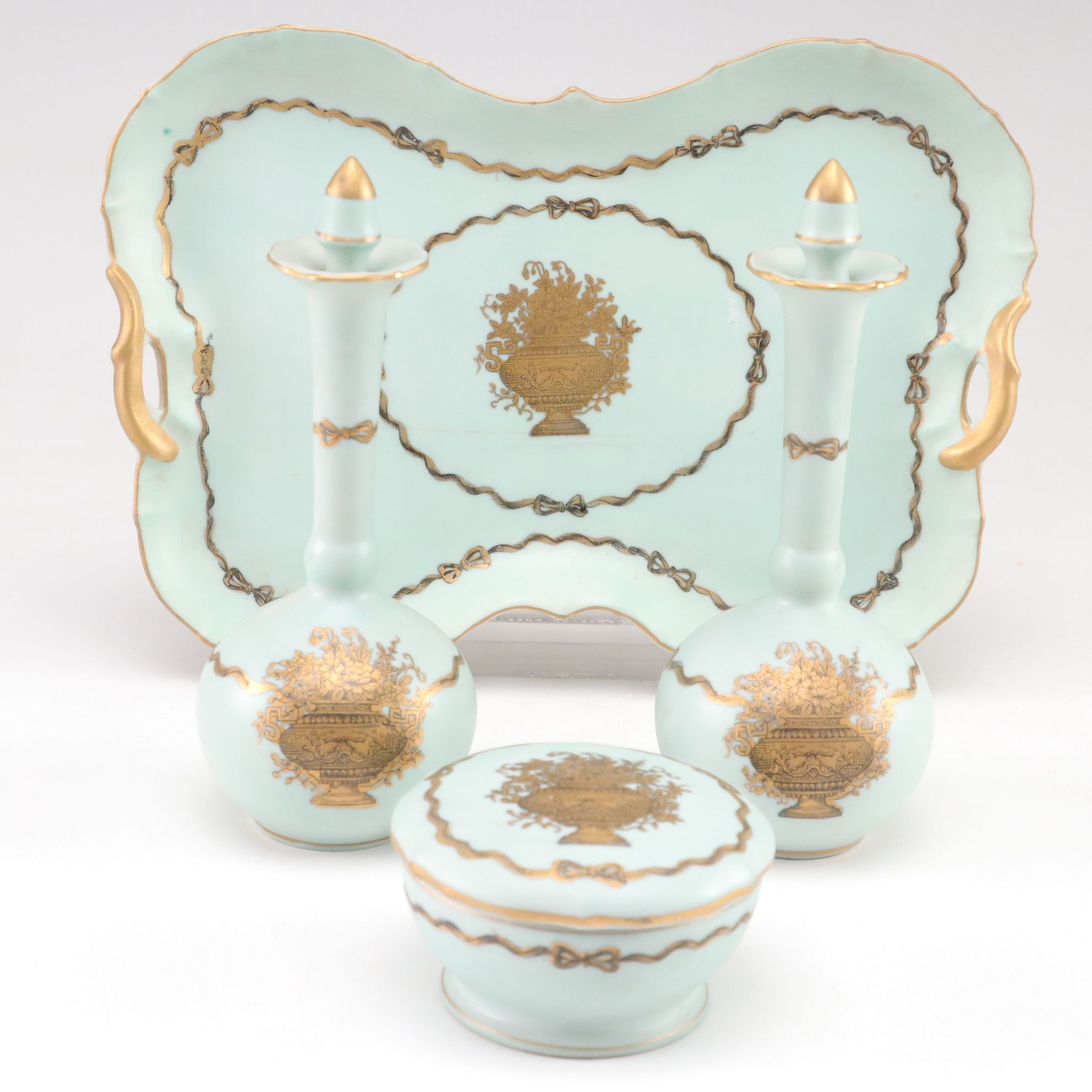 Ardalt Robins Egg Blue Porcelain Vanity Tray, Box & More