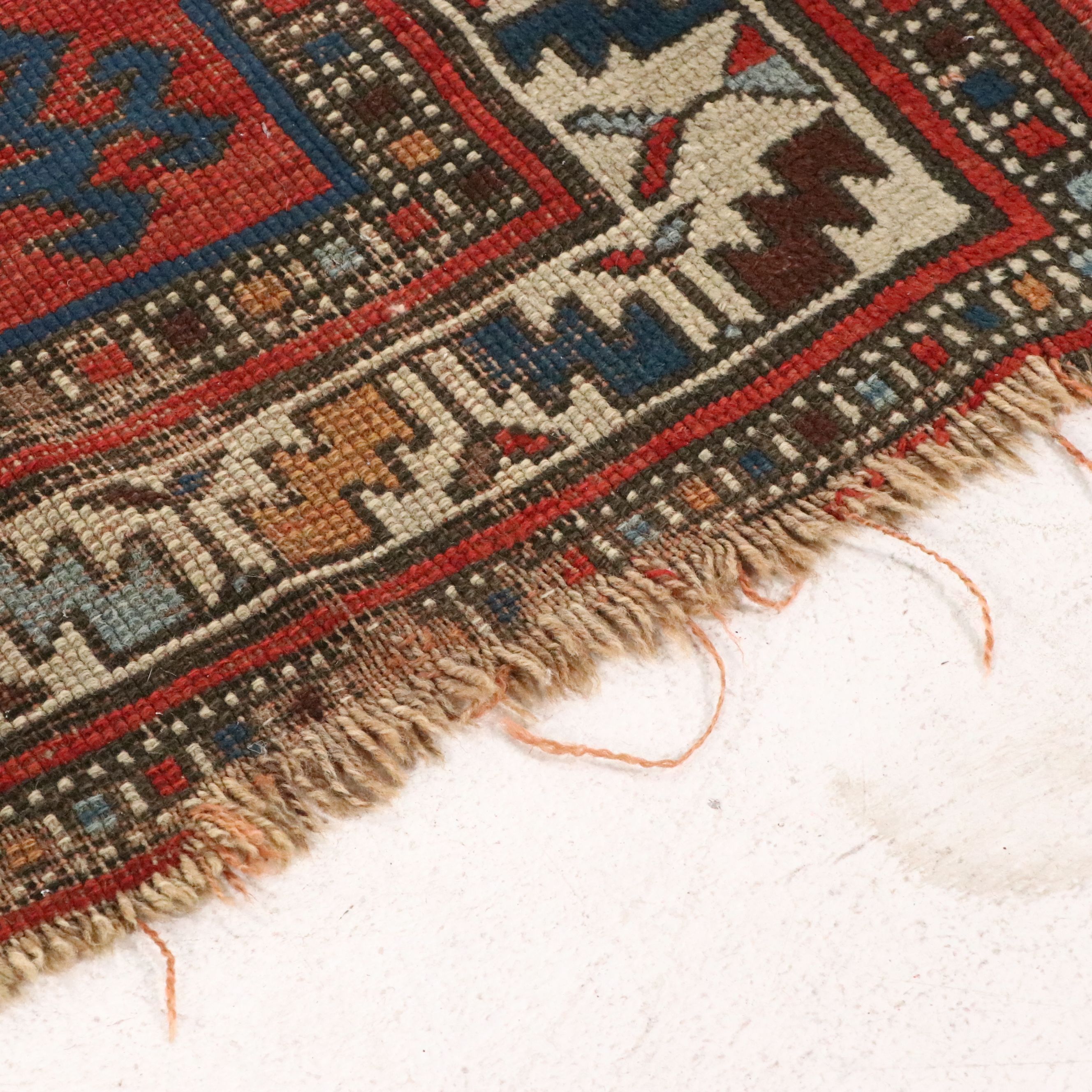 4' x 8'8 Hand-Knotted Caucasian Kazak Area Rug