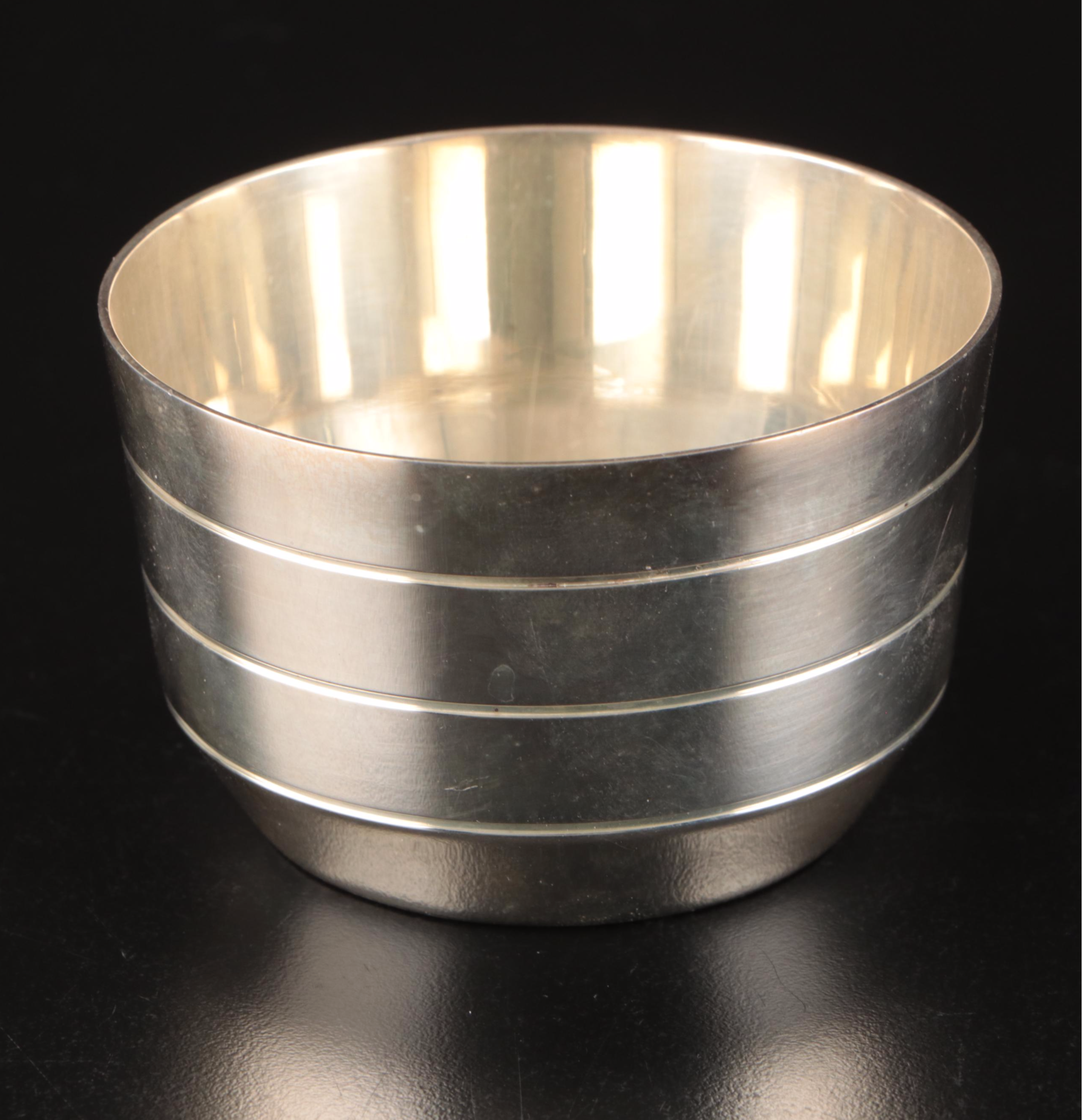 Ralph Lauren "Montgomery" Silver Plate Cocktail Jigger and Nut Dish