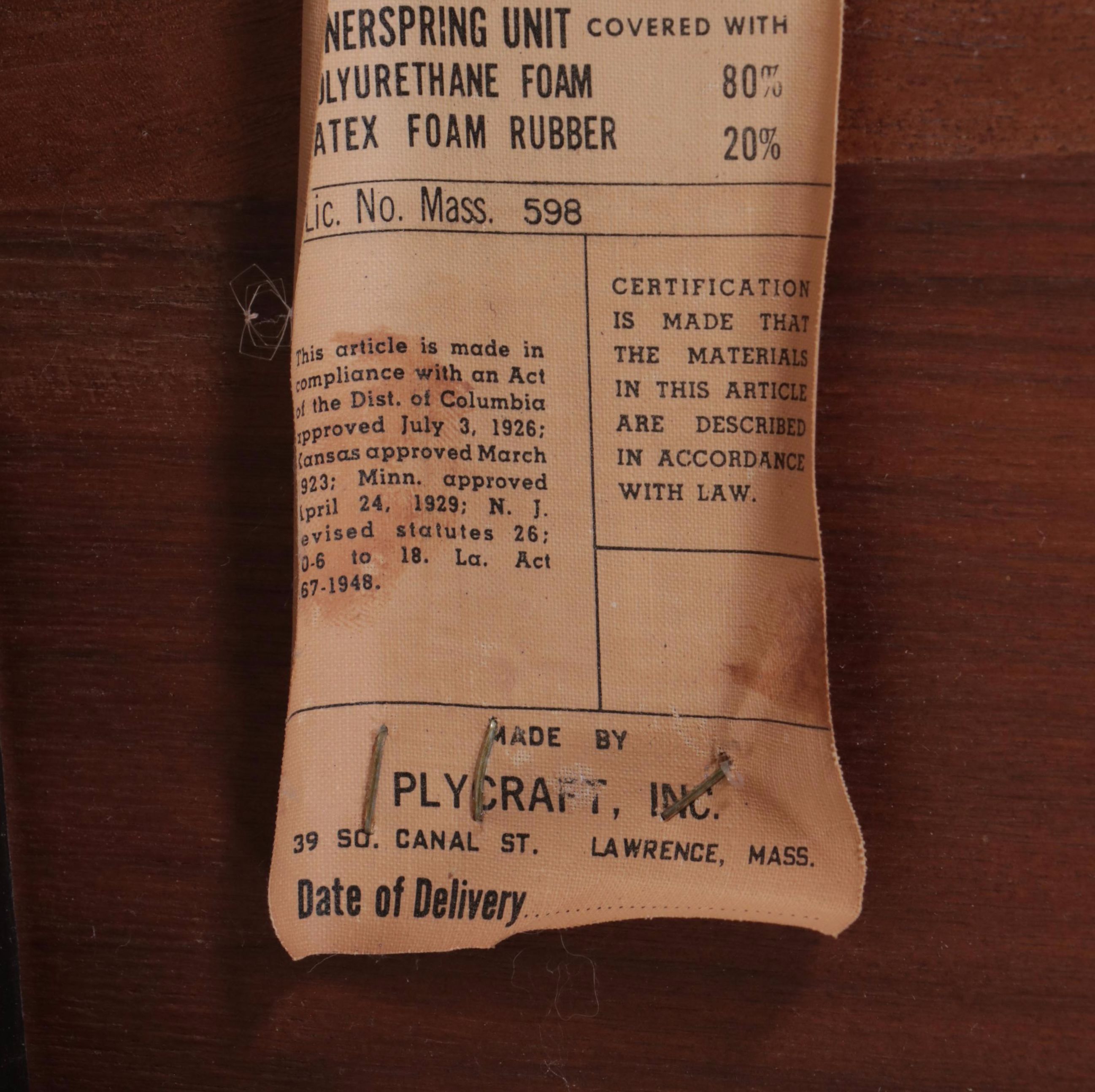 Plycraft Inc. Modern Armchair with Ottoman Designed by George Mulhauser