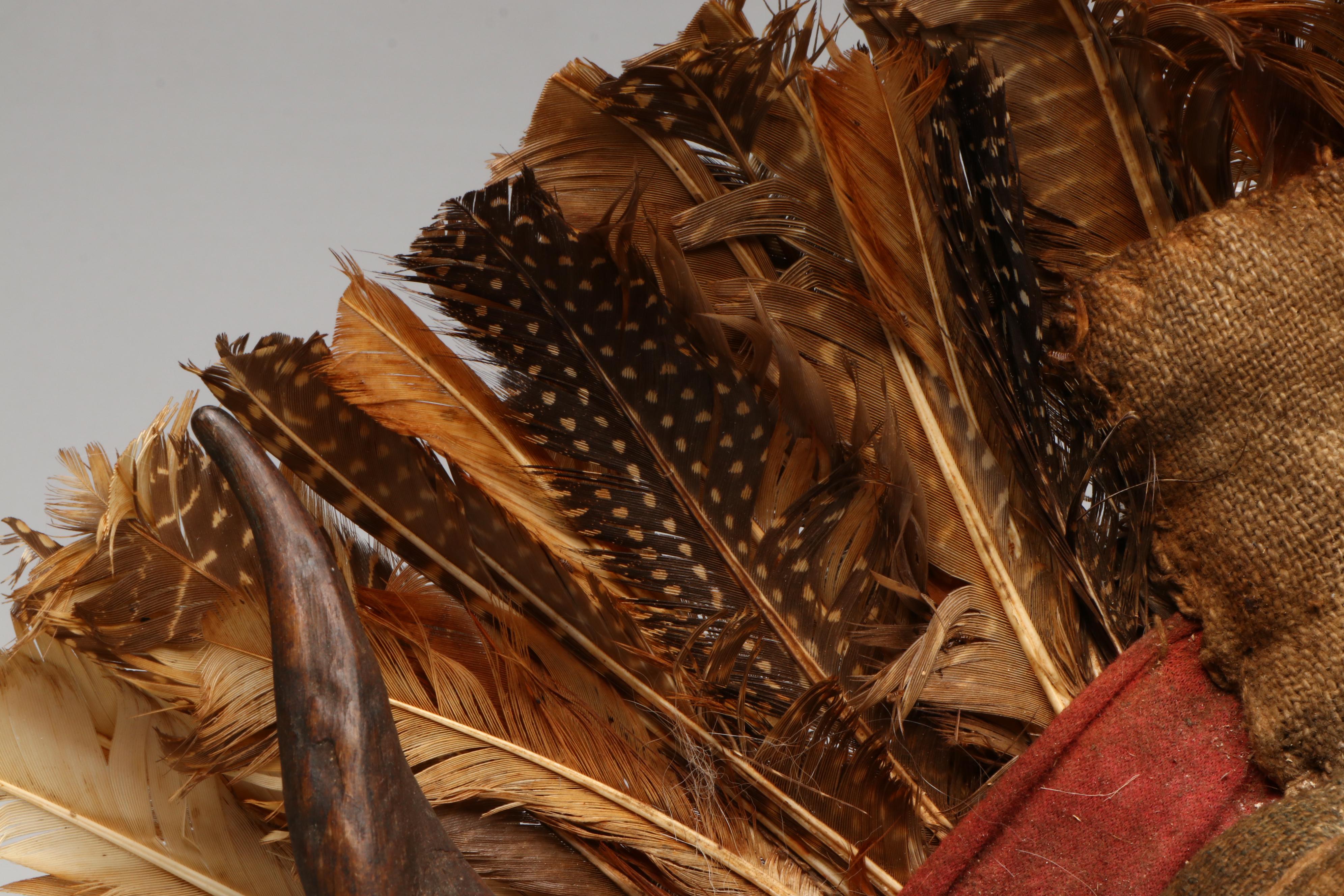 West African Dan People Carved Wood and Natural Material Ceremonial Mask