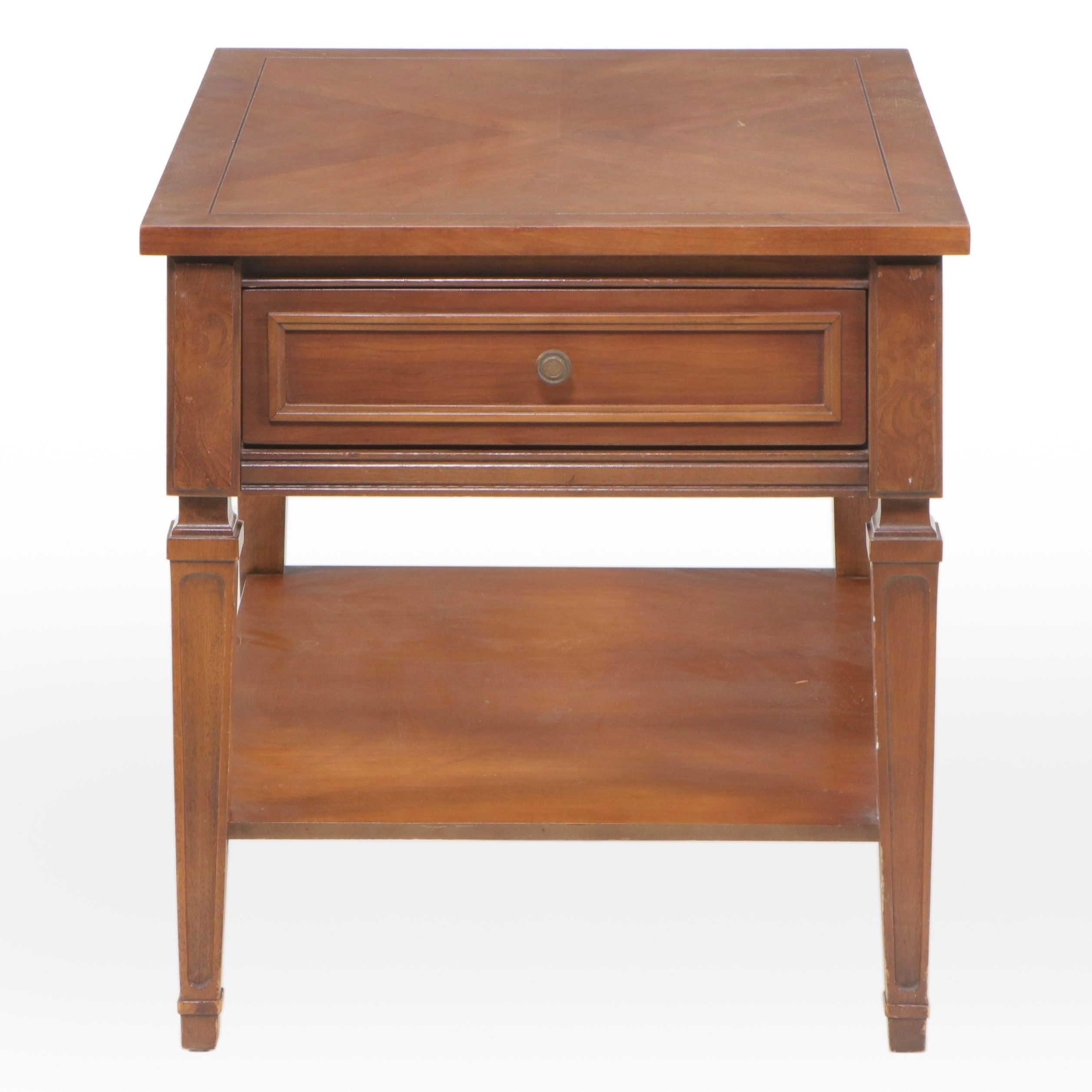 Mid Century Regency Style Single Drawer Side Tables, Mid to Late 20th Century