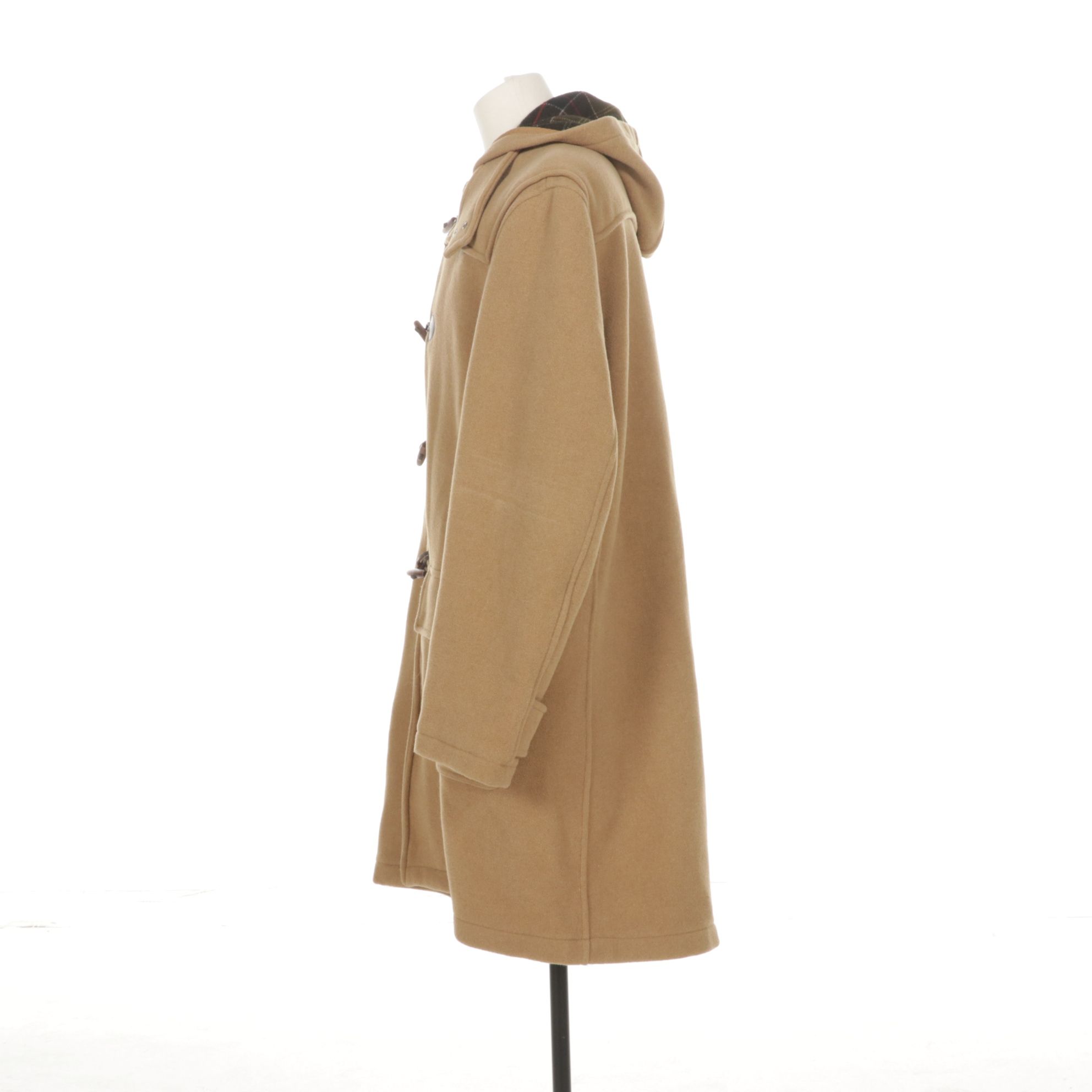 Barbour Wool Cashmere Duffel Coat with Toggle Buttons