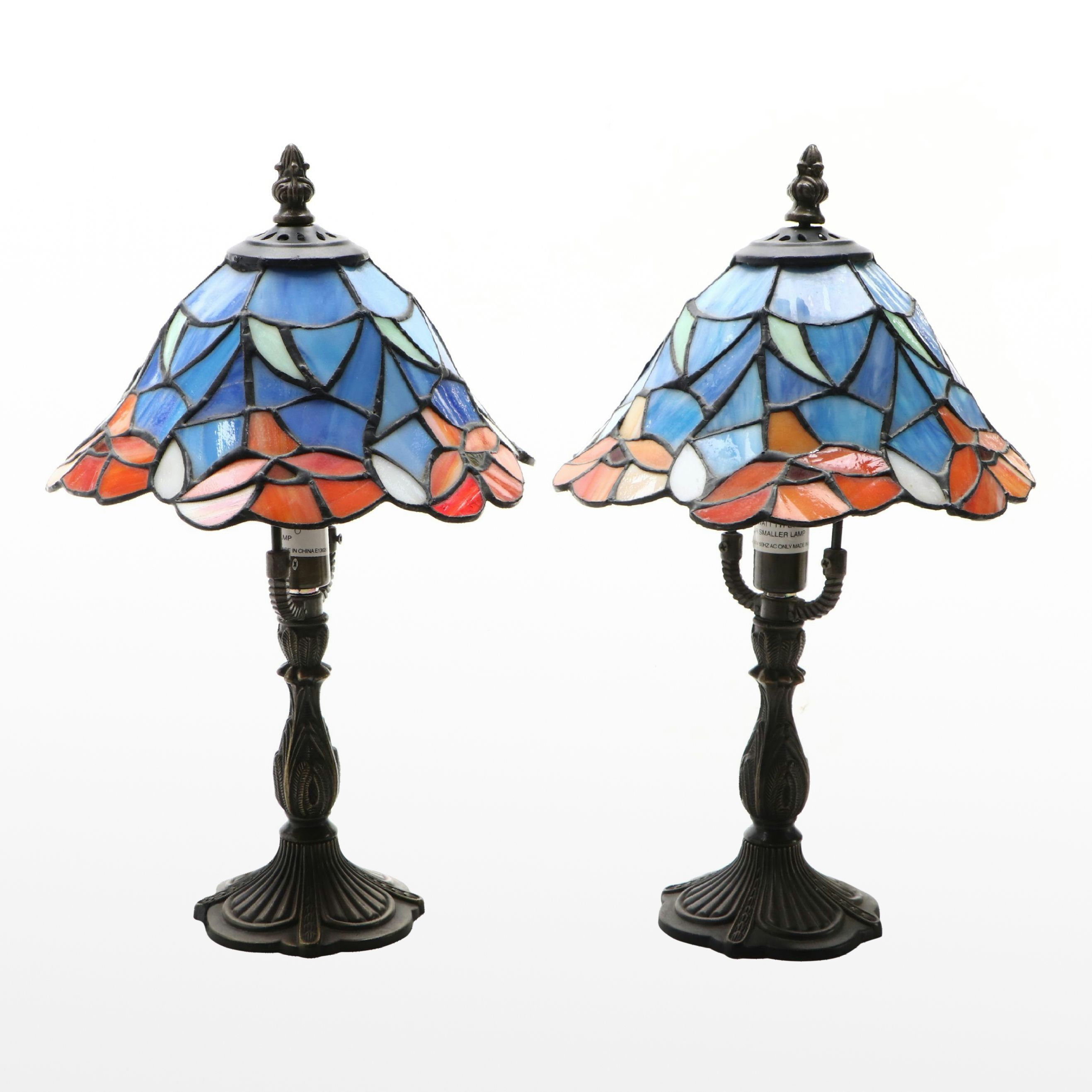 Floral Stained Glass Table Lamps