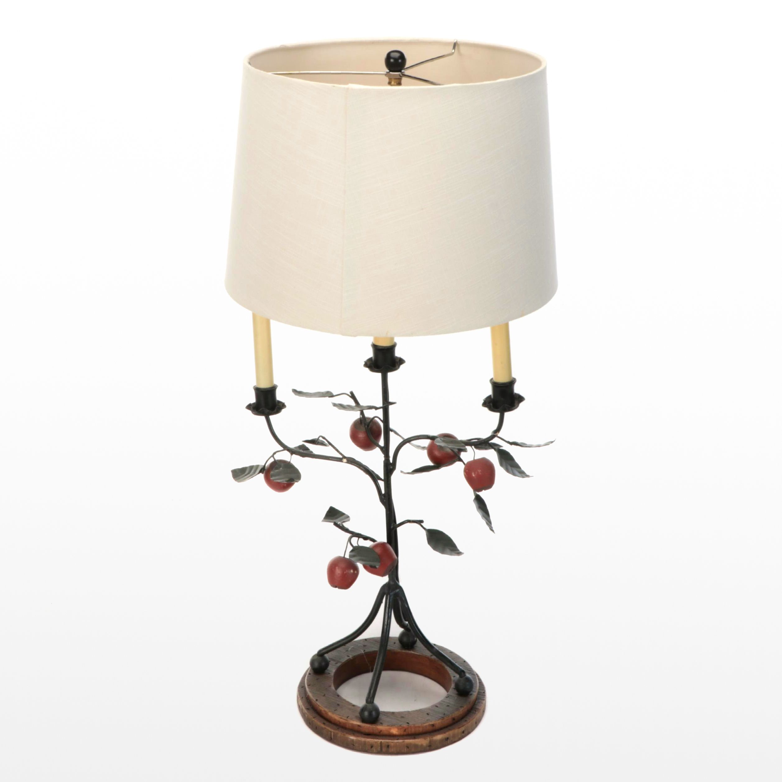 Tyndale Wooden and Metal Apple Tree  Style Table Lamp