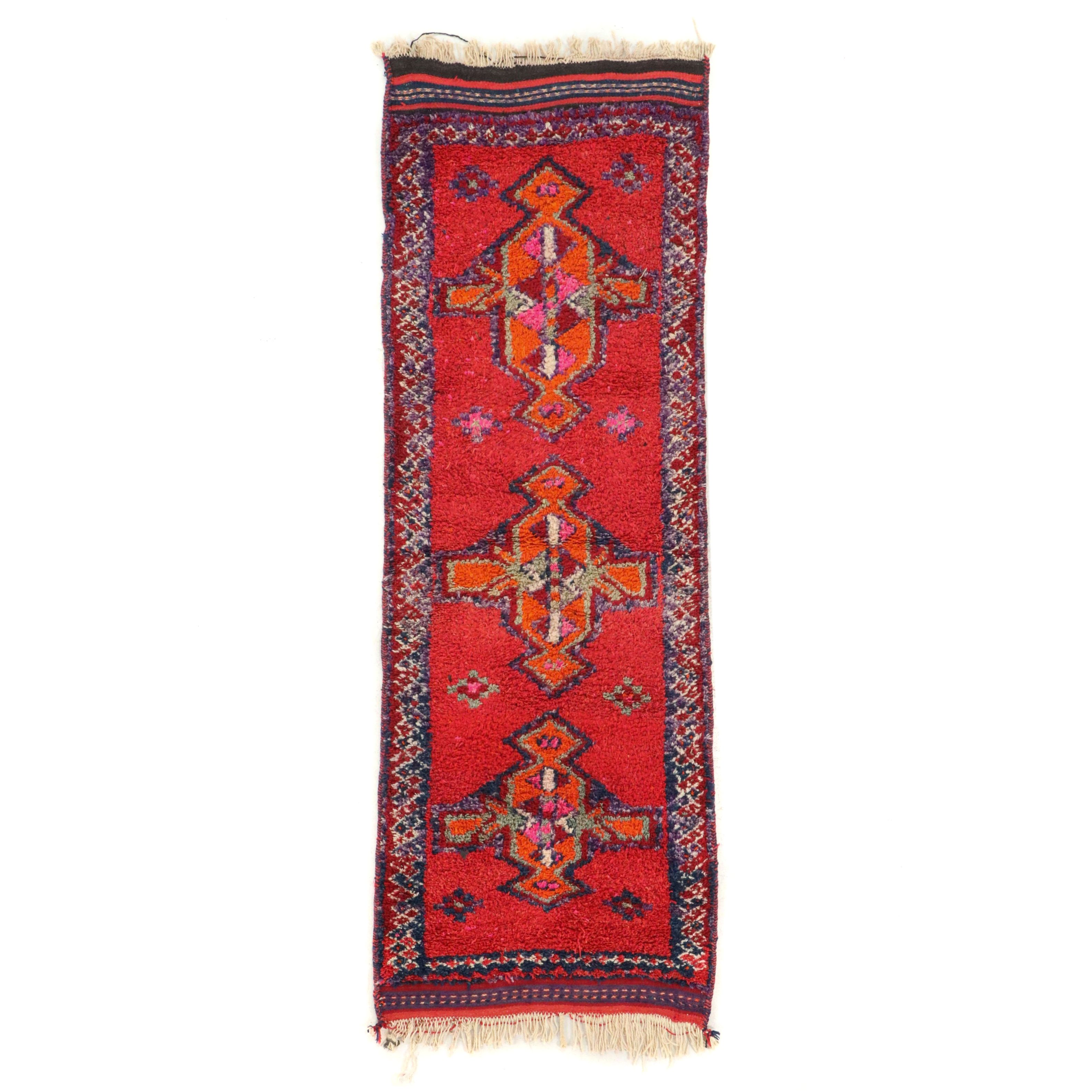 3'6 x 10'4 Hand-Knotted Moroccan Berber Long Rug