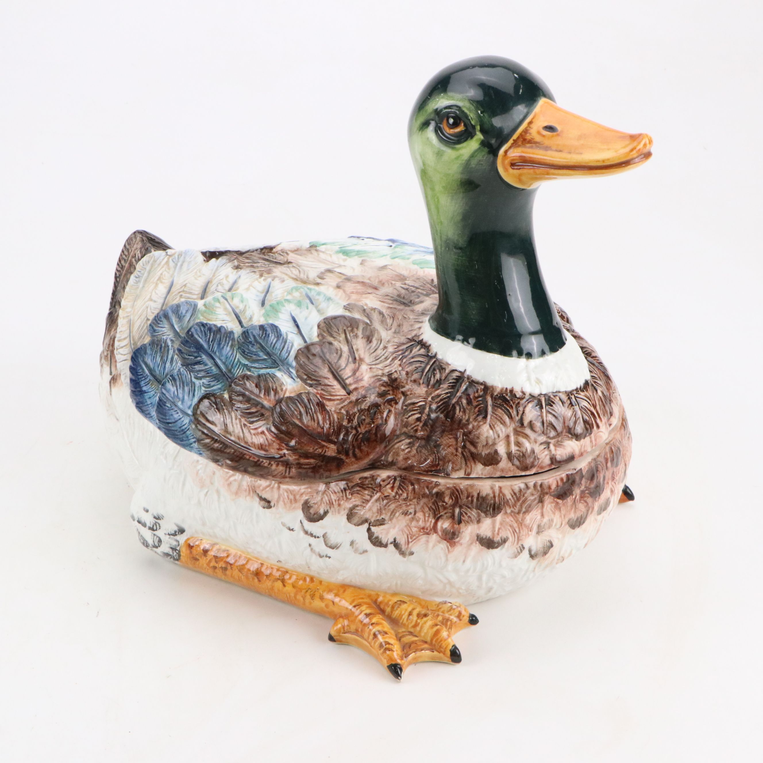 Ceramic Duck-Shaped Tureen, Mid to Late 20th Century
