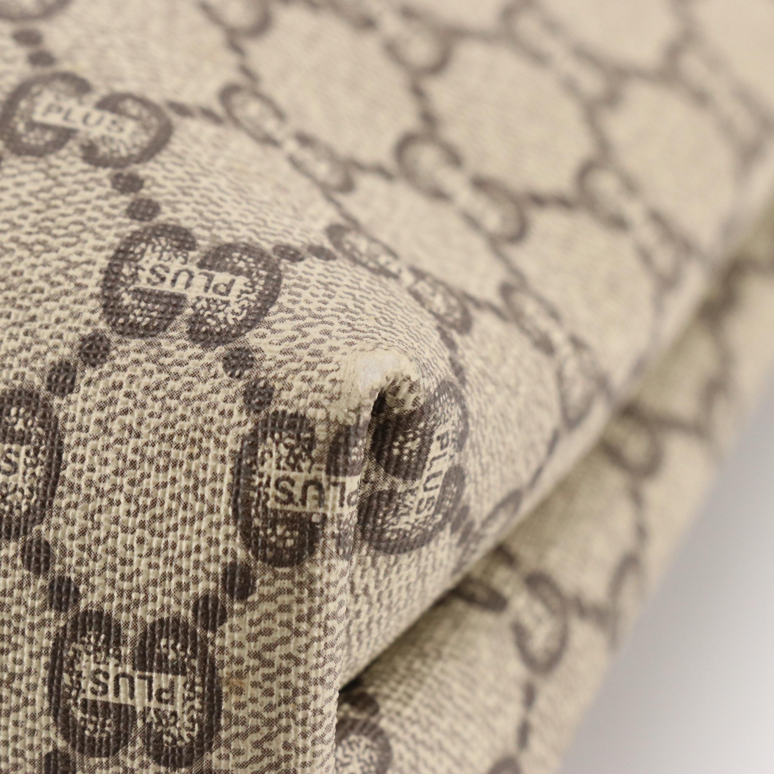 Gucci Plus Front Pocket Tote in GG Supreme Canvas, Leather and Web Straps