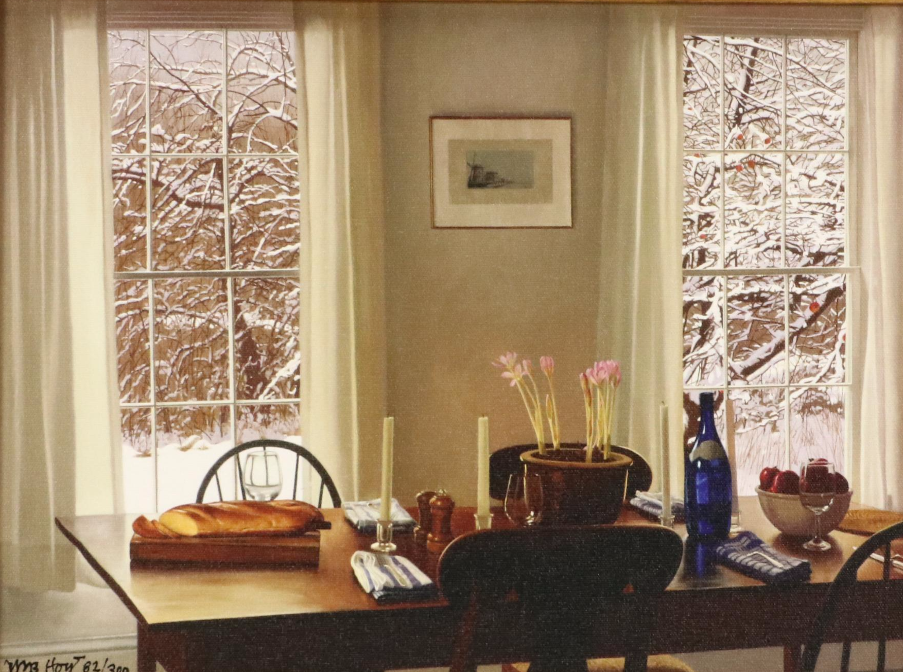 William B. Hoyt Giclée "Winter Dinner," Circa 2018