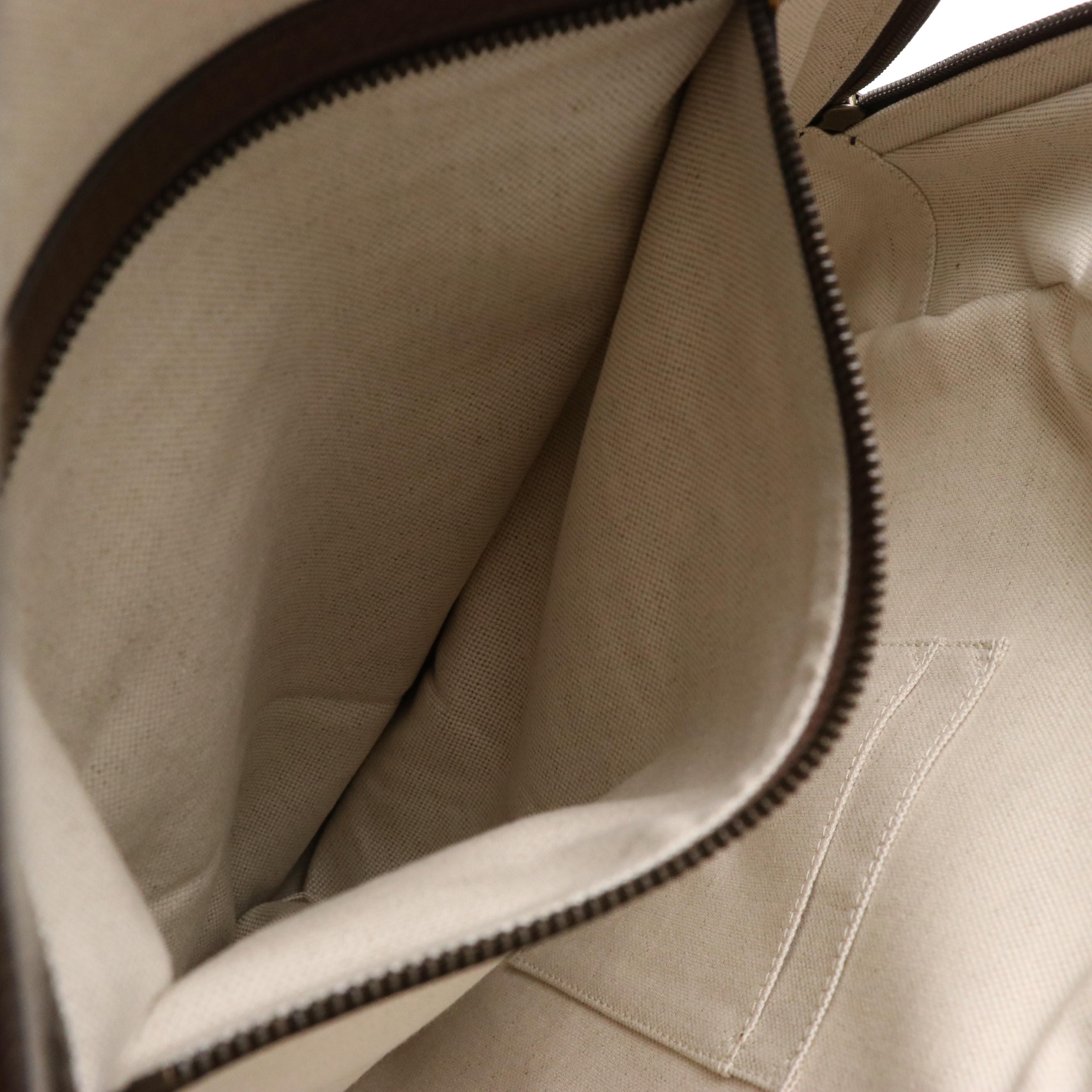 Gucci Pineapple Jumbo GG Supreme Canvas Backpack with Cinghiale Leather Trim