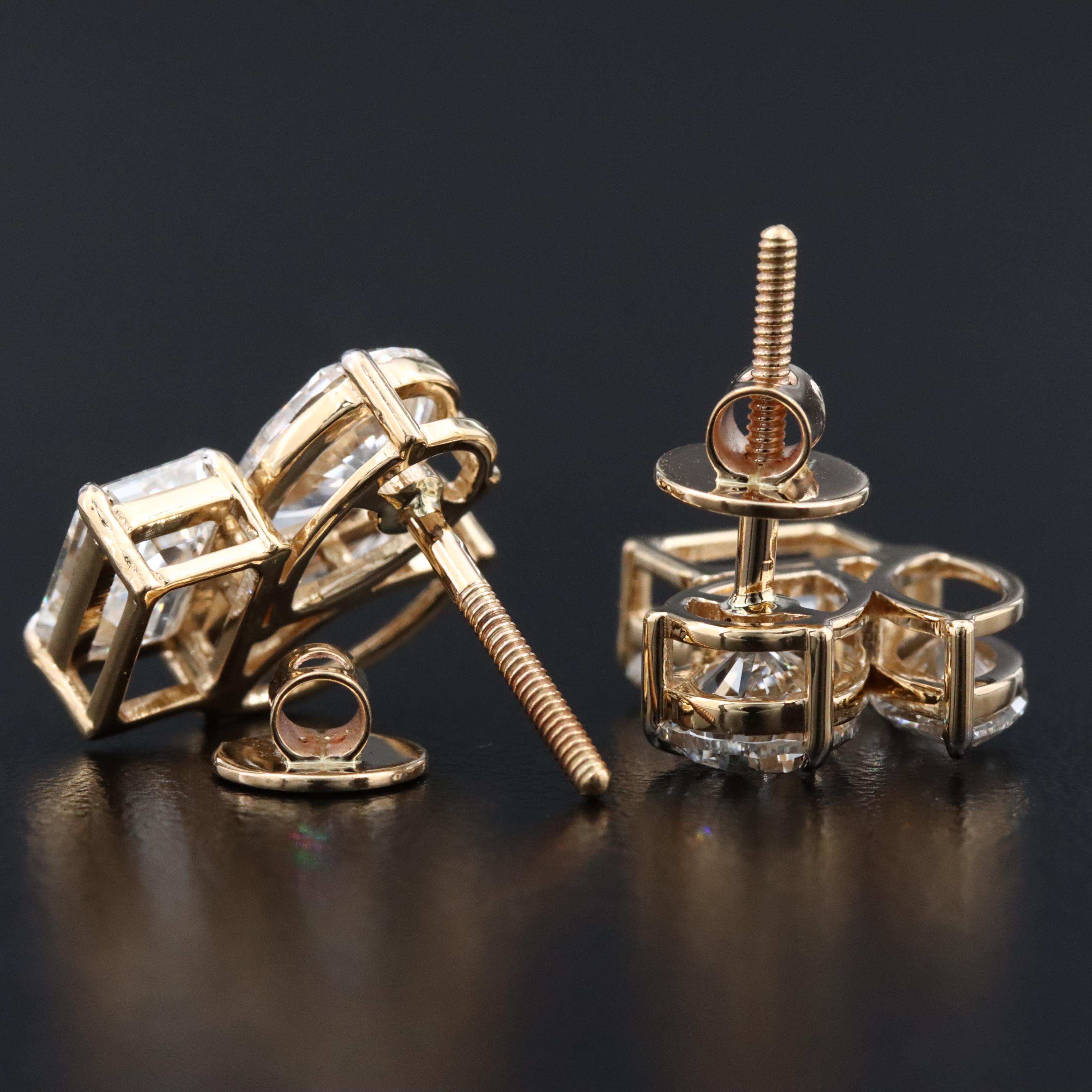 14K 5.51 CTW Lab Grown Diamond Earrings