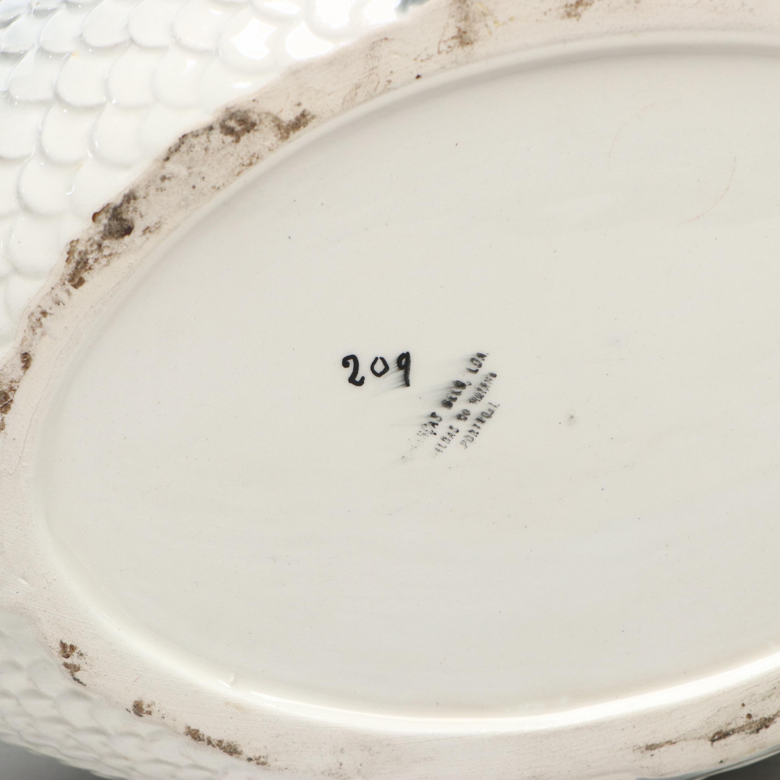 Portuguese Majolica Fish Tureen