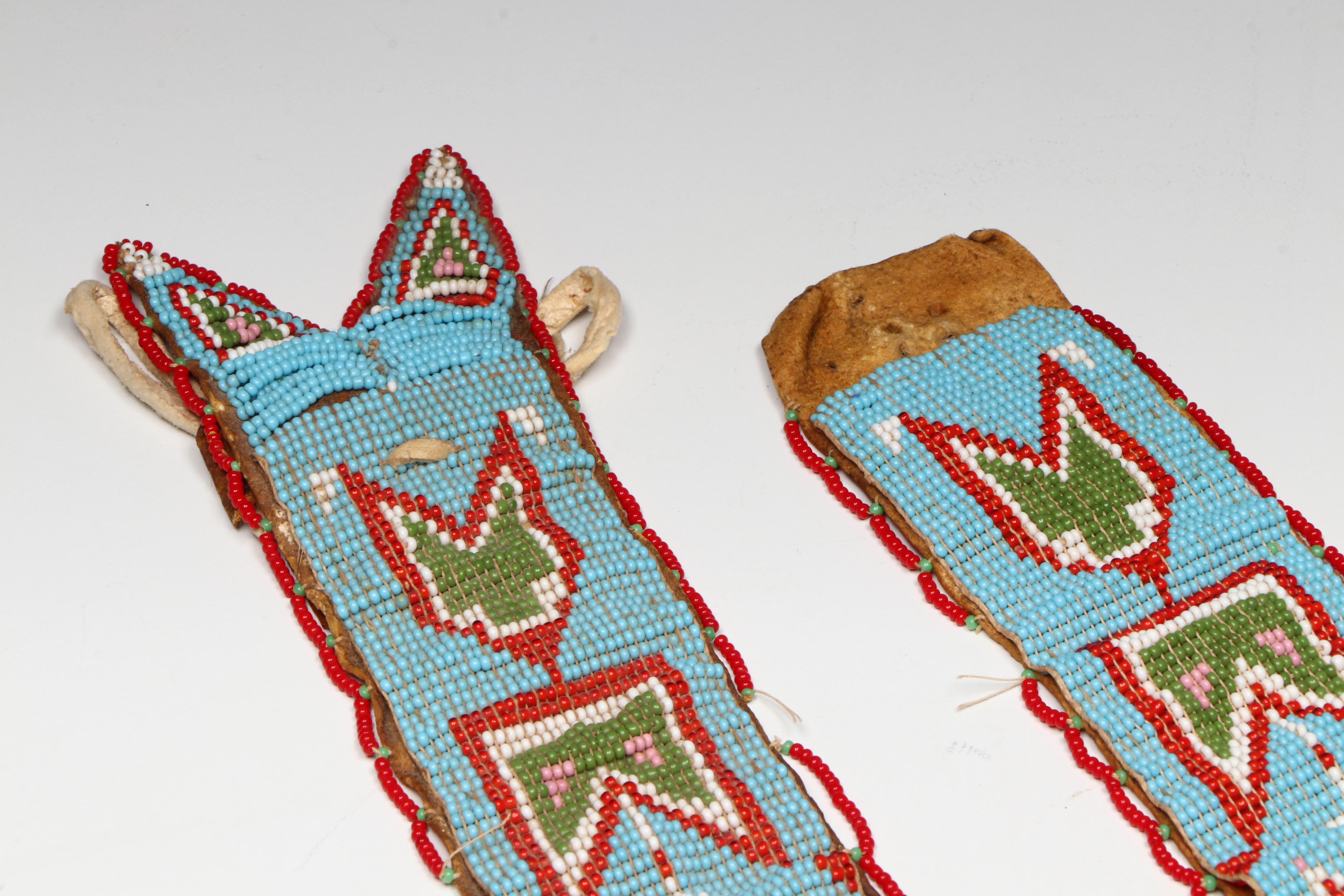 Pair of Indigenous Northern Plains Style Beaded Armbands