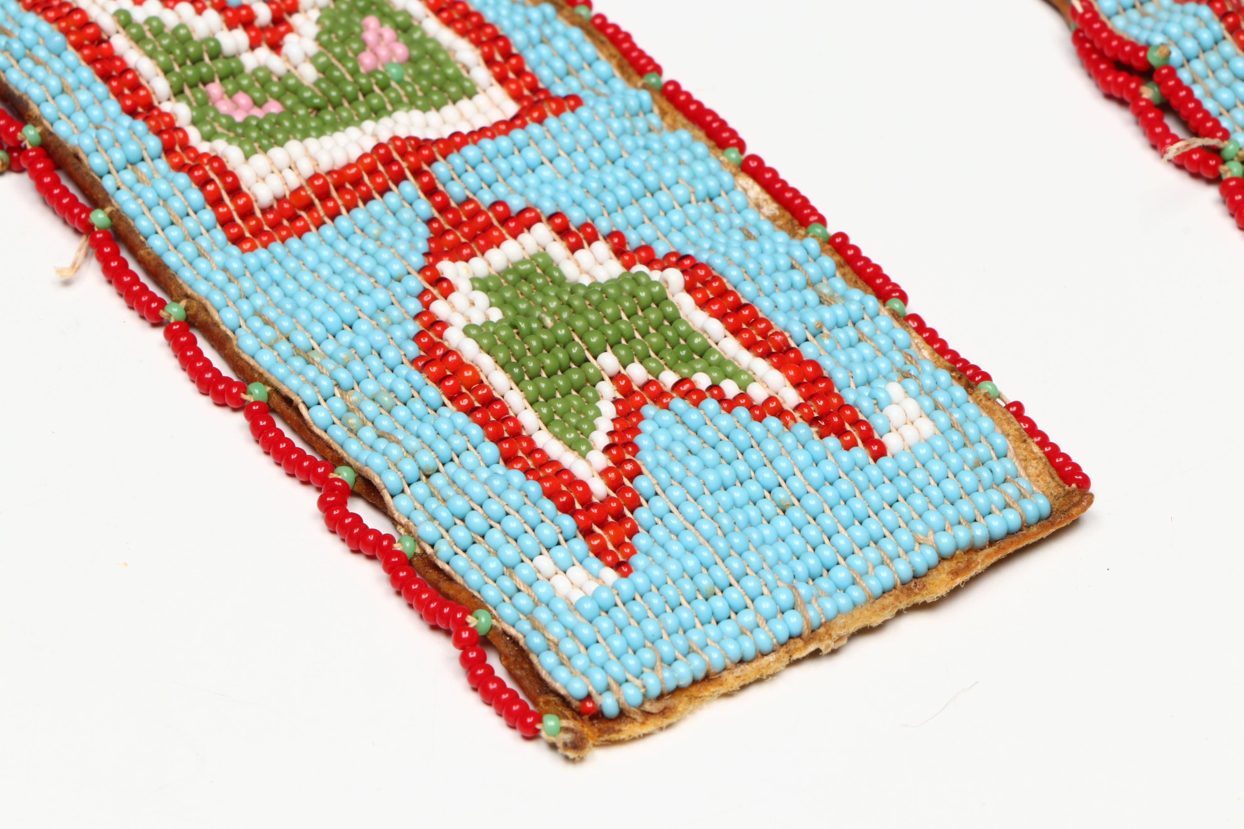 Pair of Indigenous Northern Plains Style Beaded Armbands