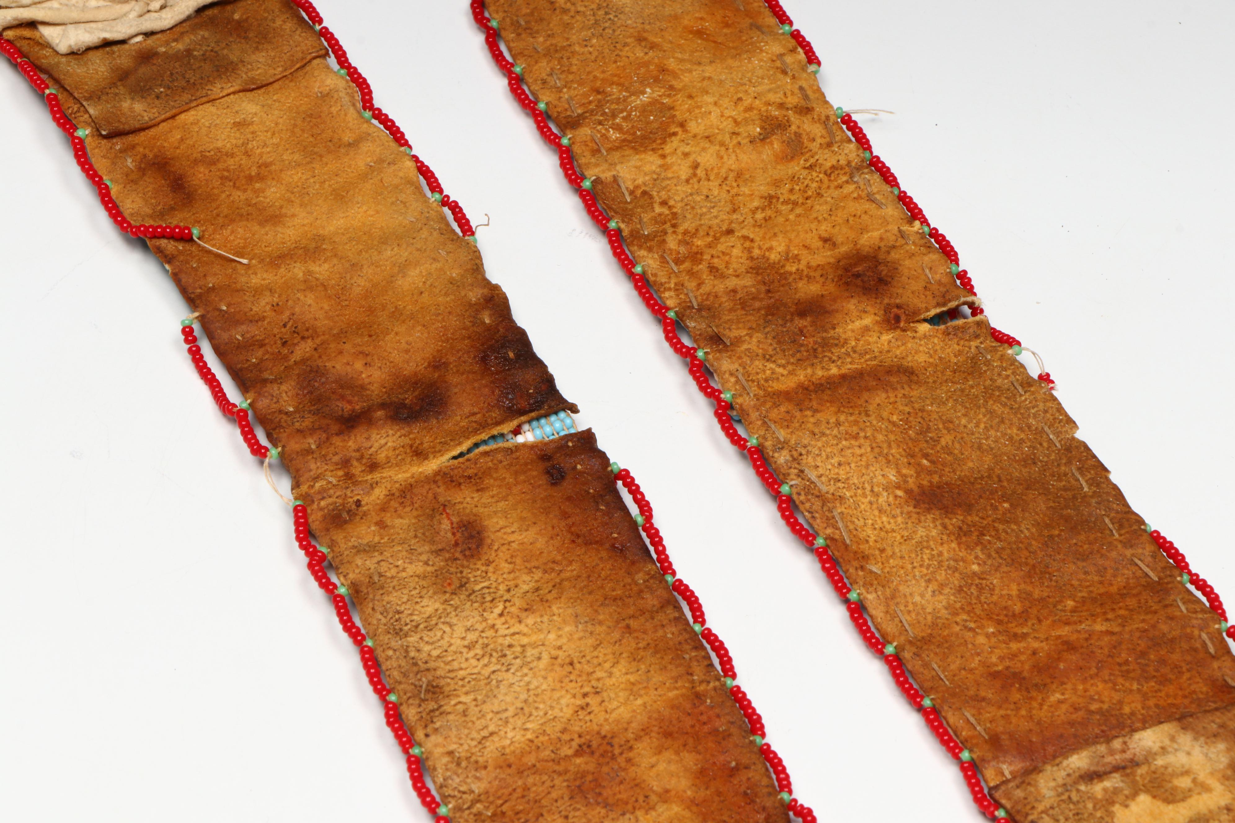 Pair of Indigenous Northern Plains Style Beaded Armbands