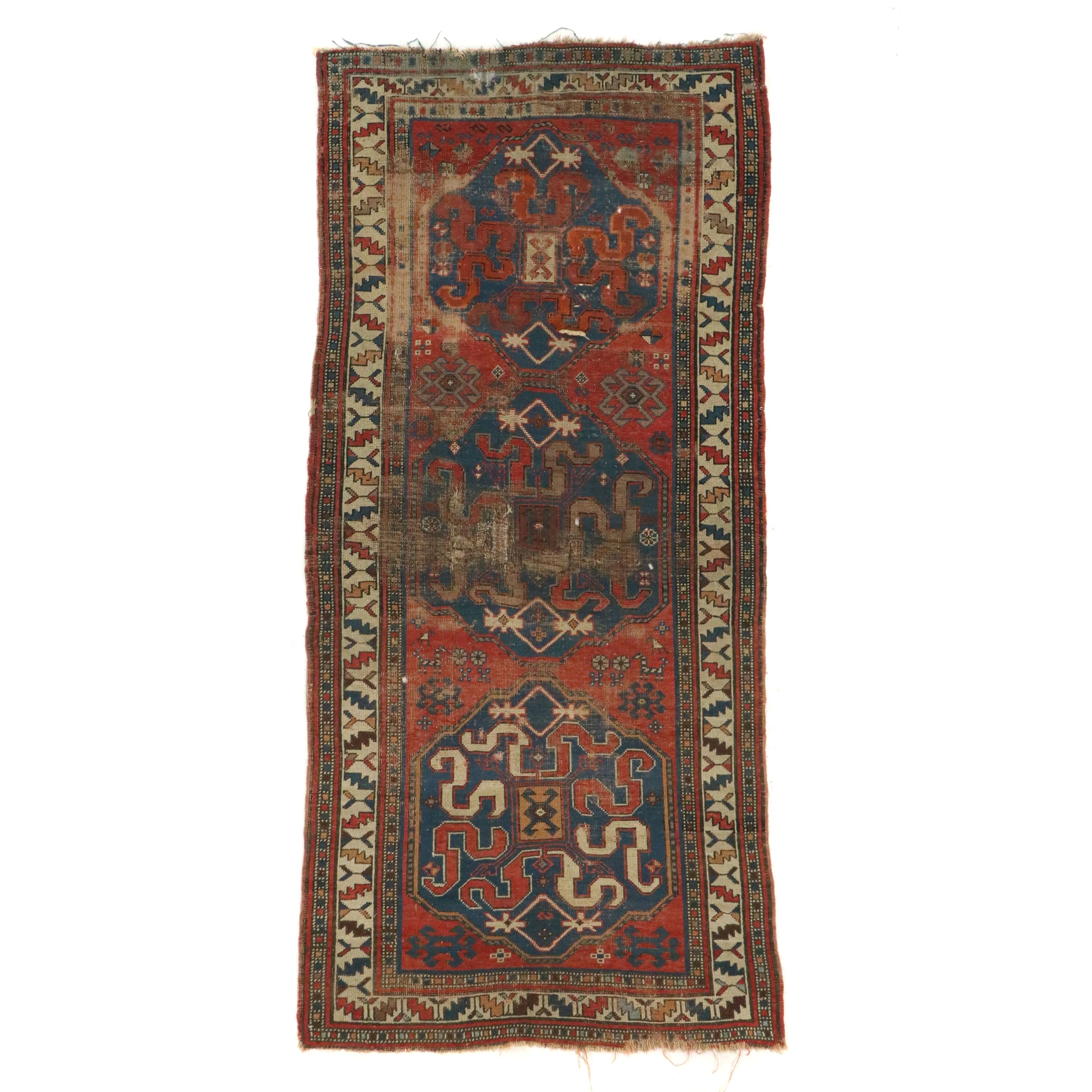 4' x 8'8 Hand-Knotted Caucasian Kazak Area Rug