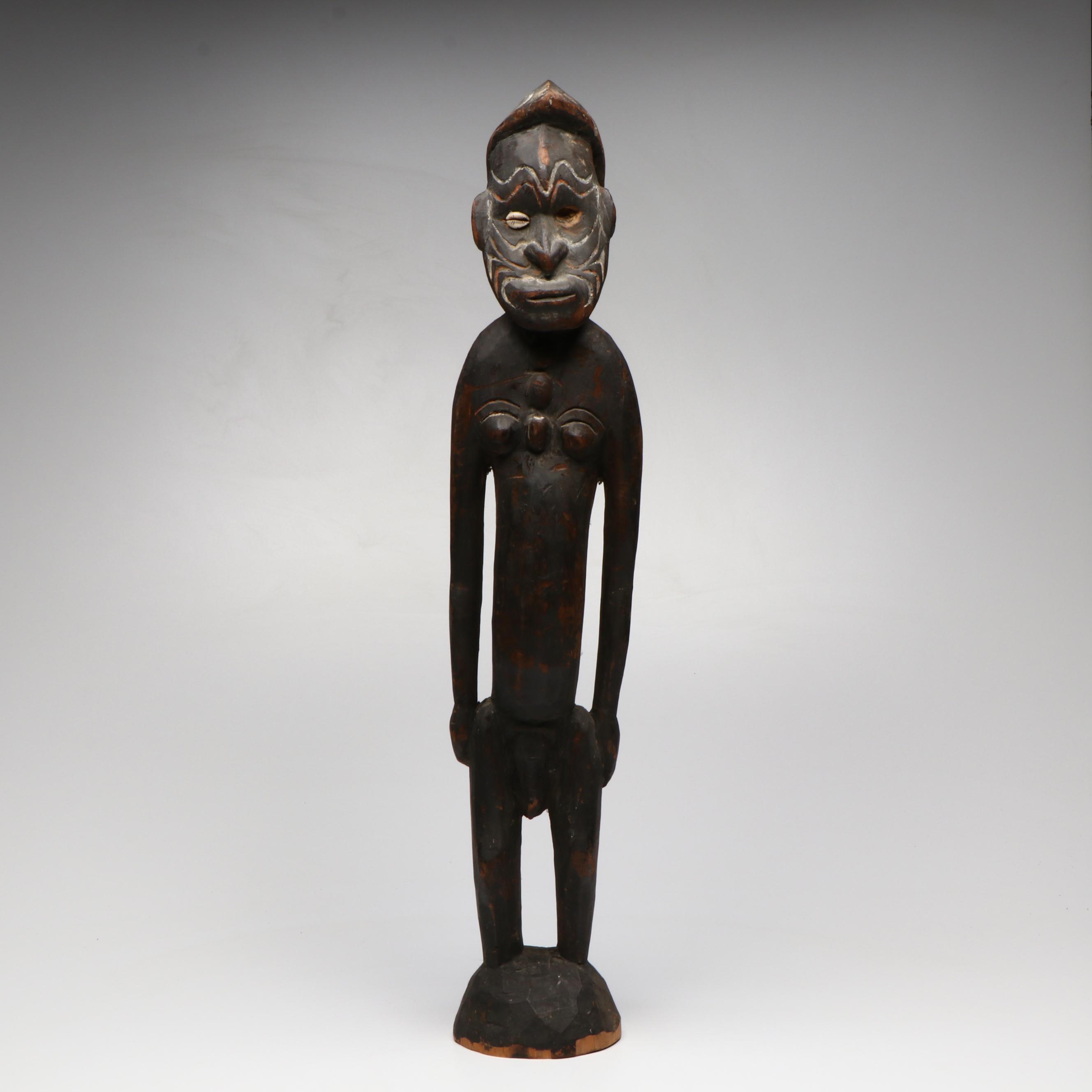 Papua New Guinean Iatmul Carved Wood Statue