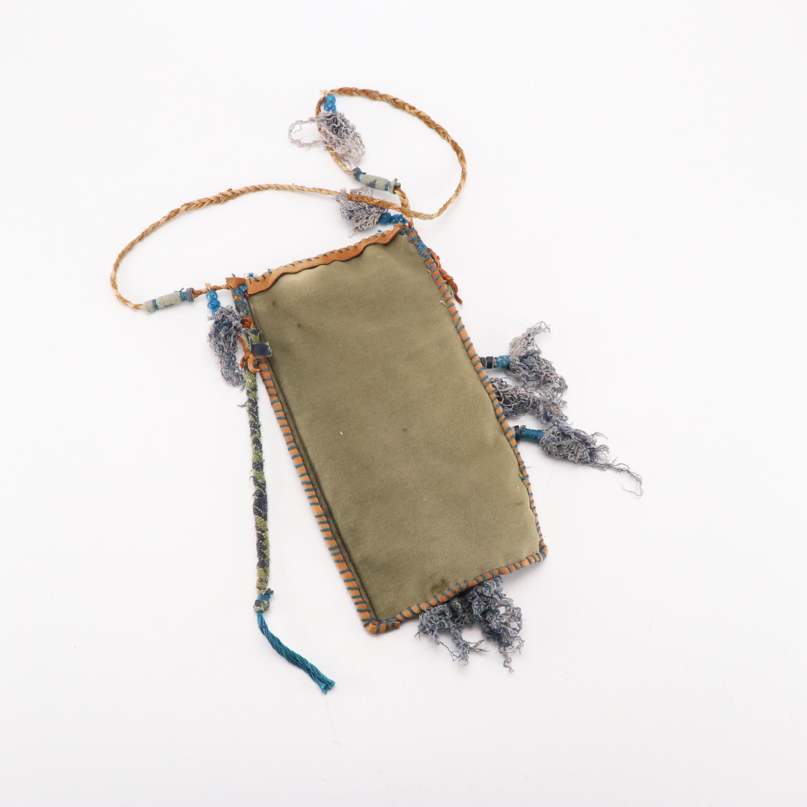 Robert Beaven Fabric, Leather and Beaded Pouches