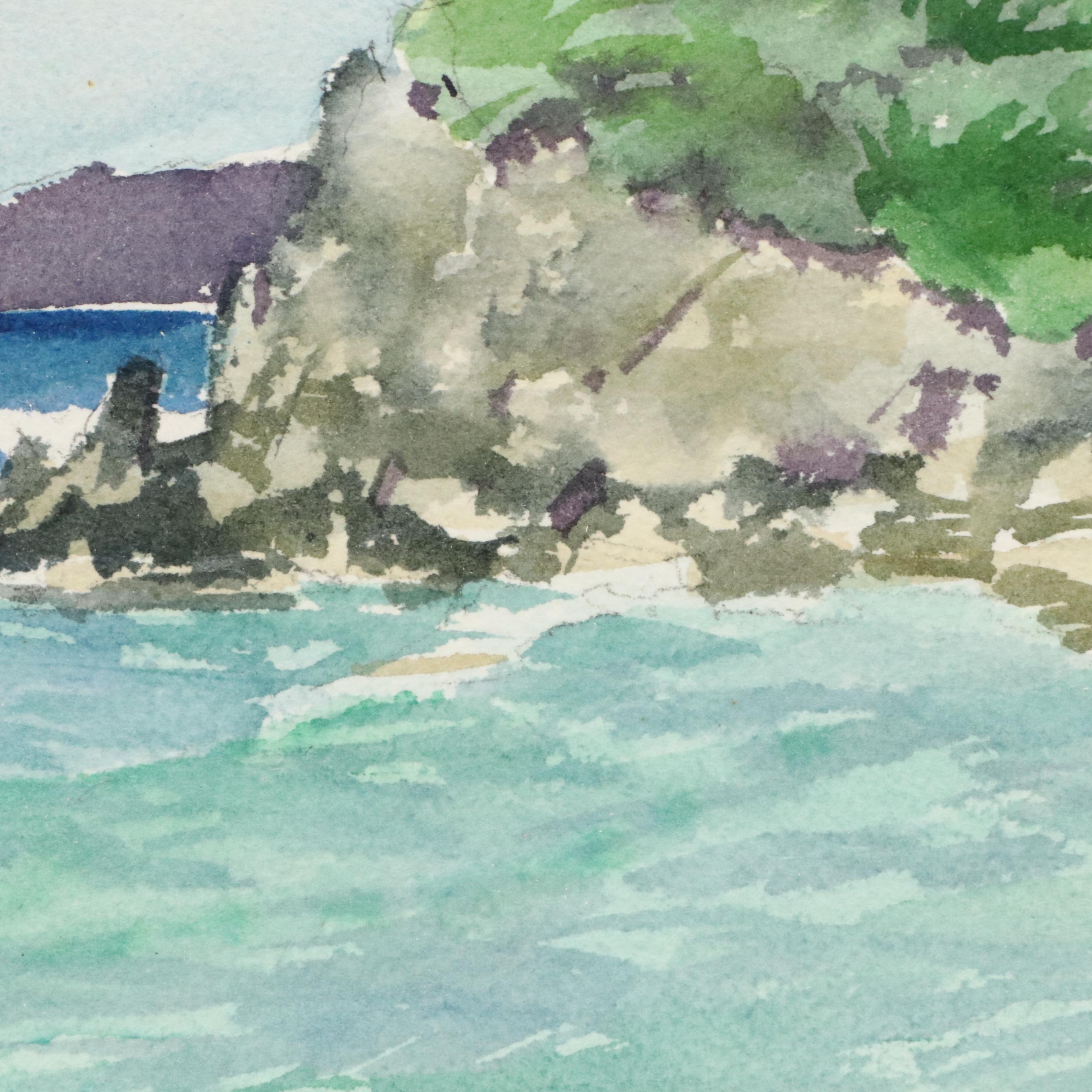 Watercolor Paintings of Beach Scenes, 1997 & 1999