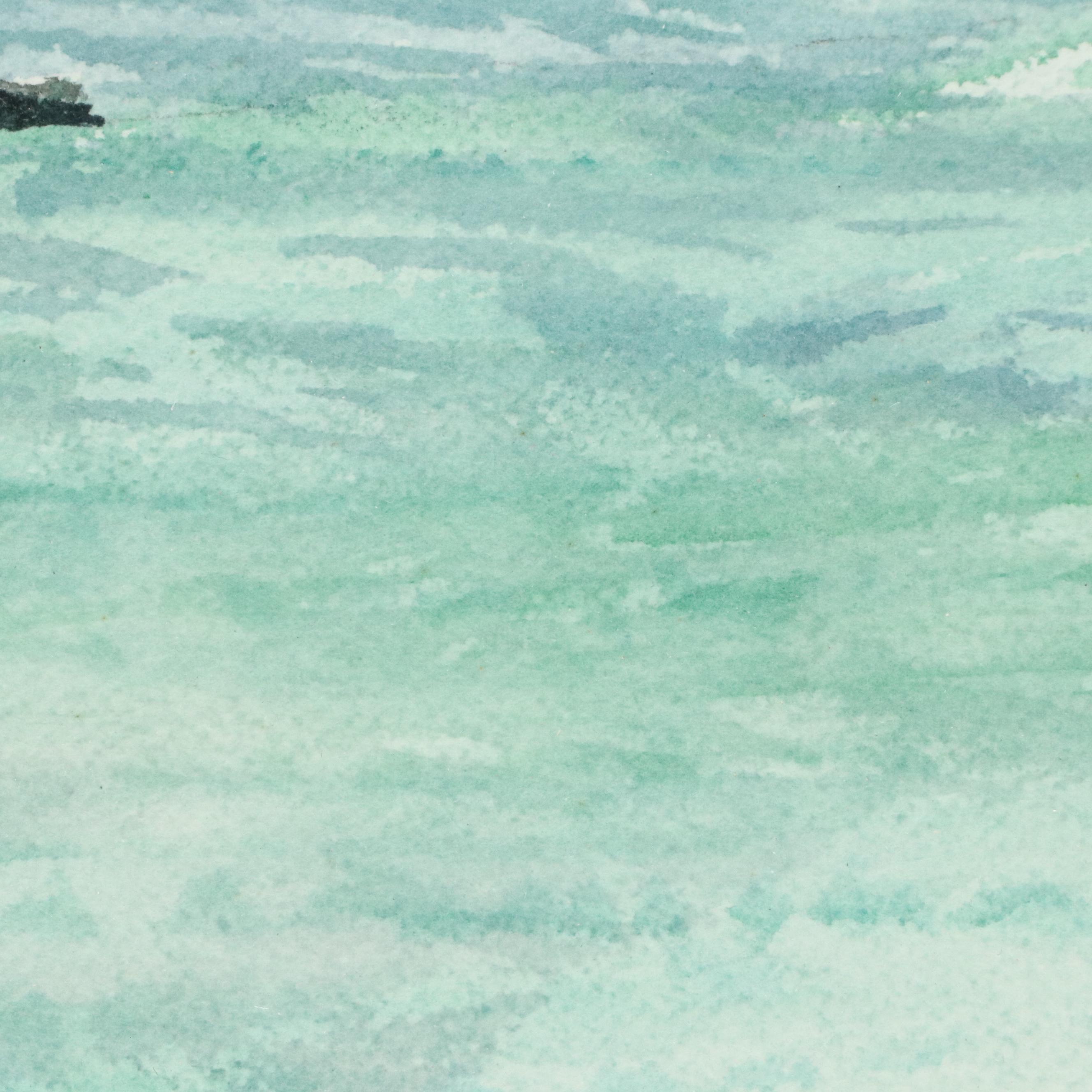 Watercolor Paintings of Beach Scenes, 1997 & 1999