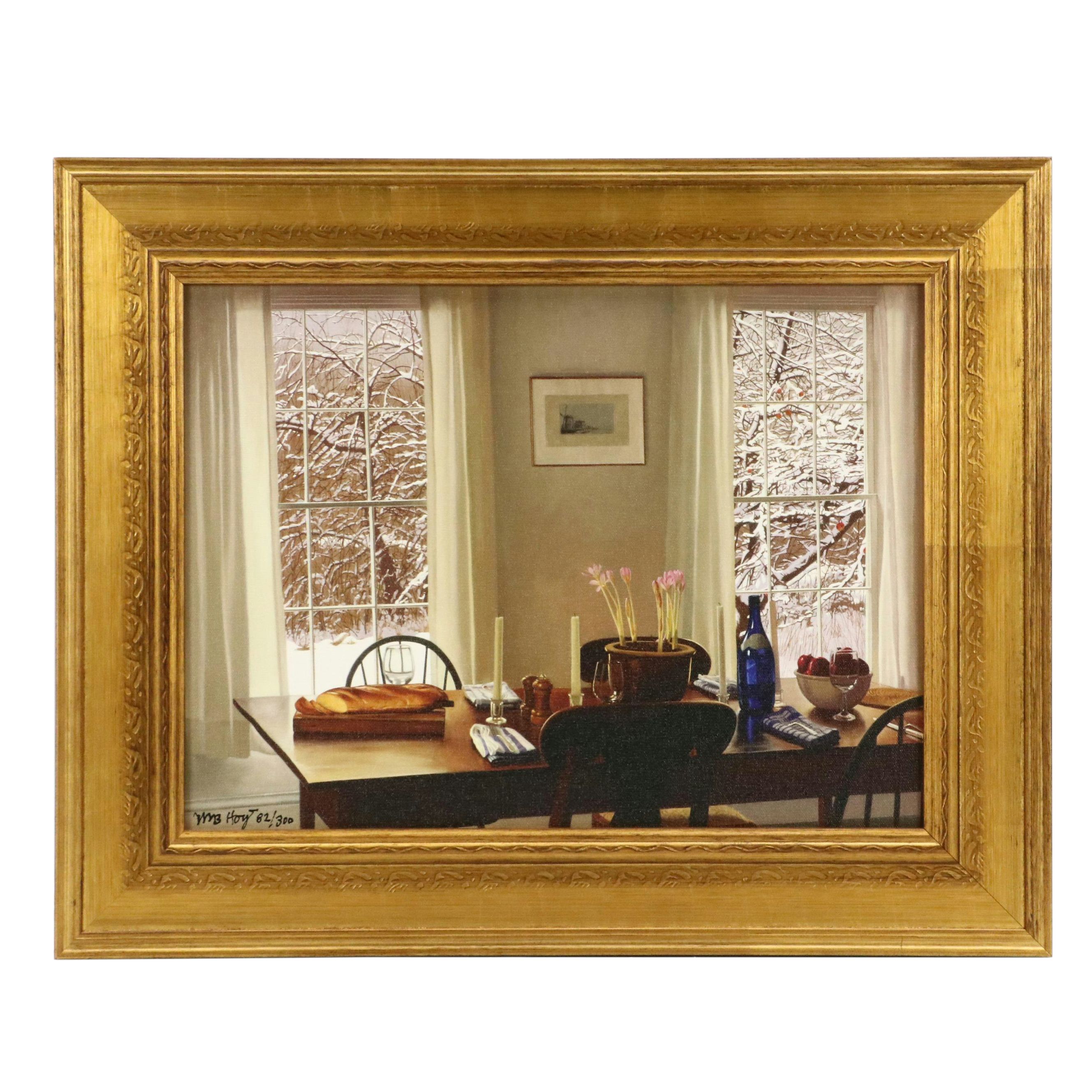 William B. Hoyt Giclée "Winter Dinner," Circa 2018